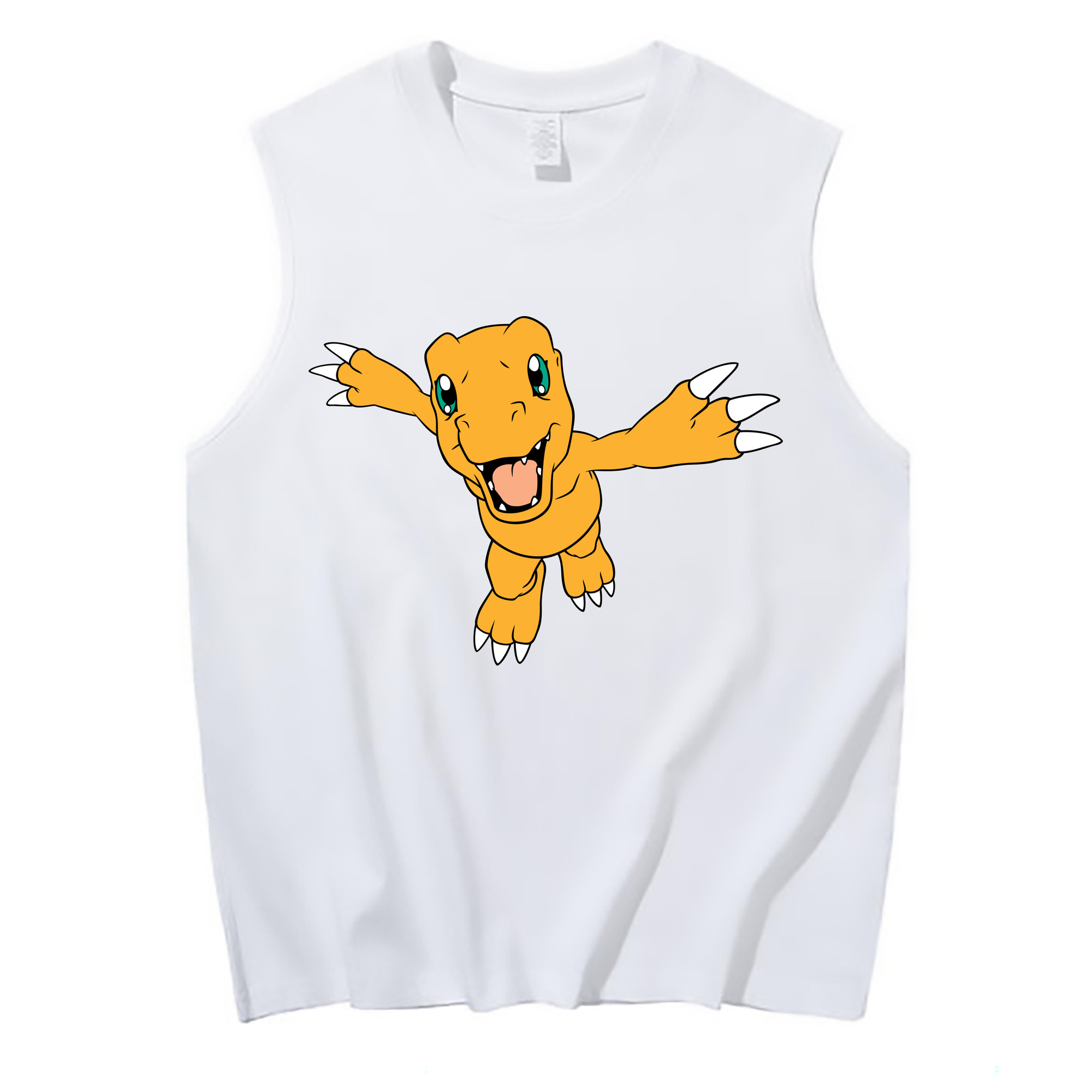 （画像用） Digimon デジタルモンスター/デジモン コットン100％タンクトップ（フロントプリント）