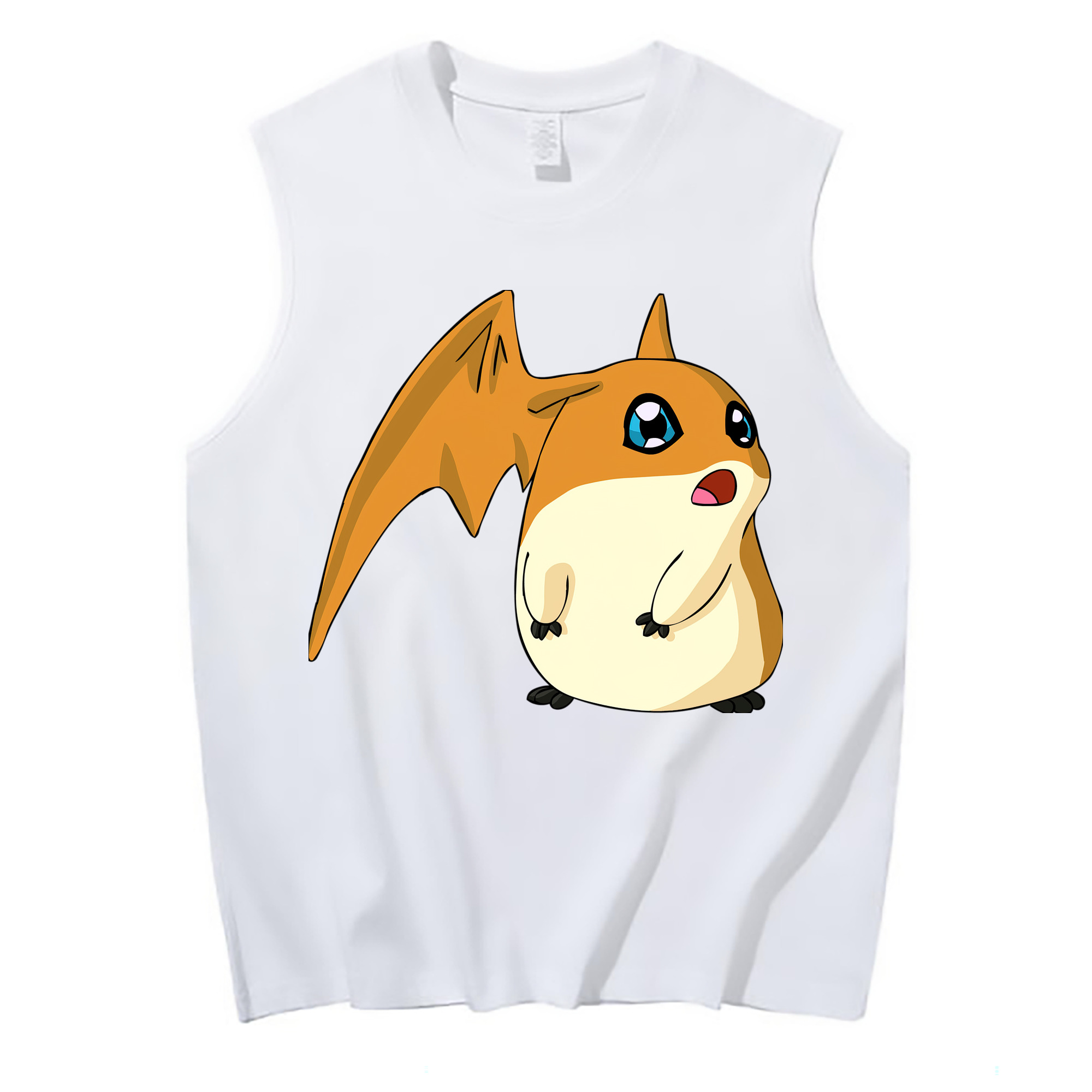 （画像用） Digimon デジタルモンスター/デジモン コットン100％タンクトップ（フロントプリント）