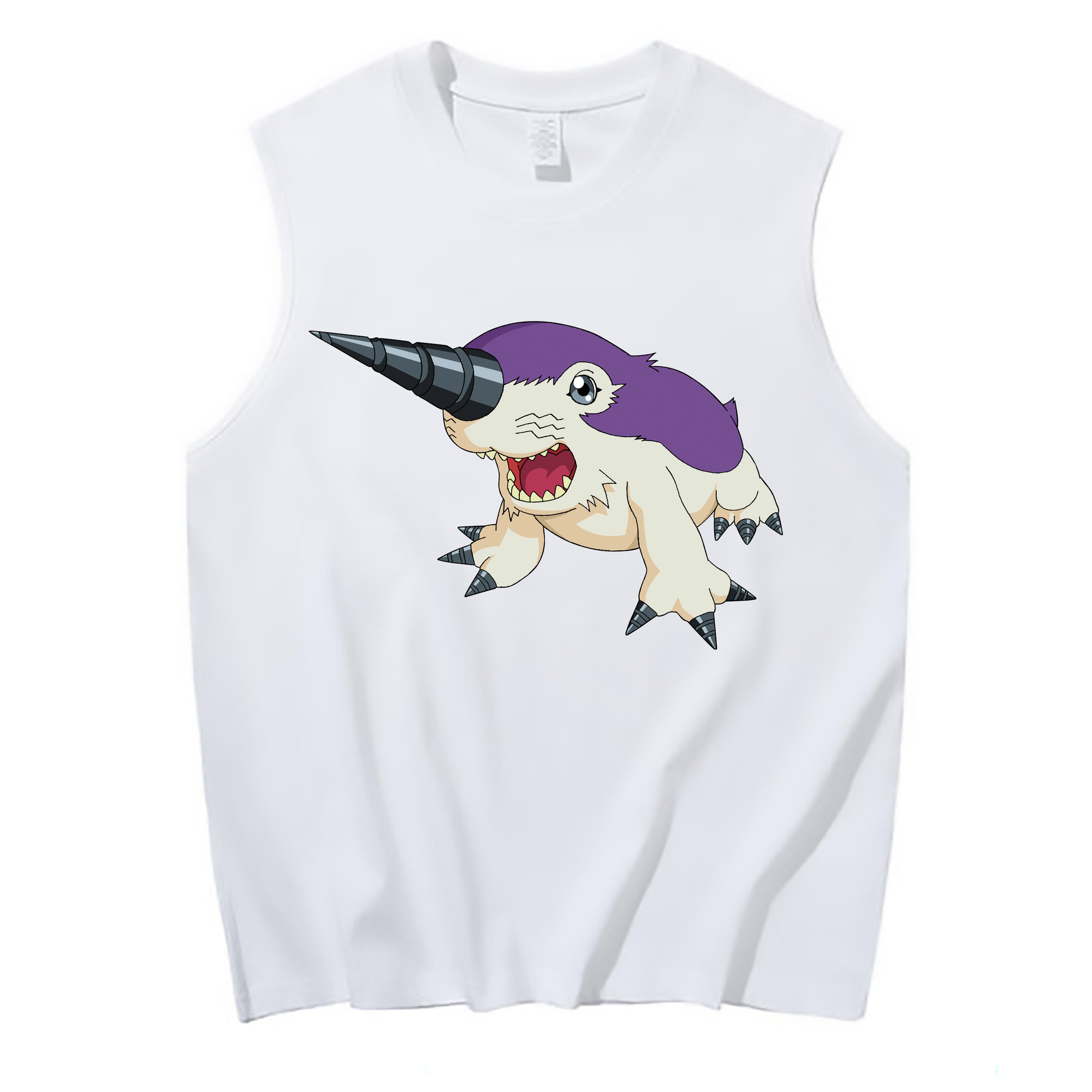 （画像用） Digimon デジタルモンスター/デジモン コットン100％タンクトップ（フロントプリント）
