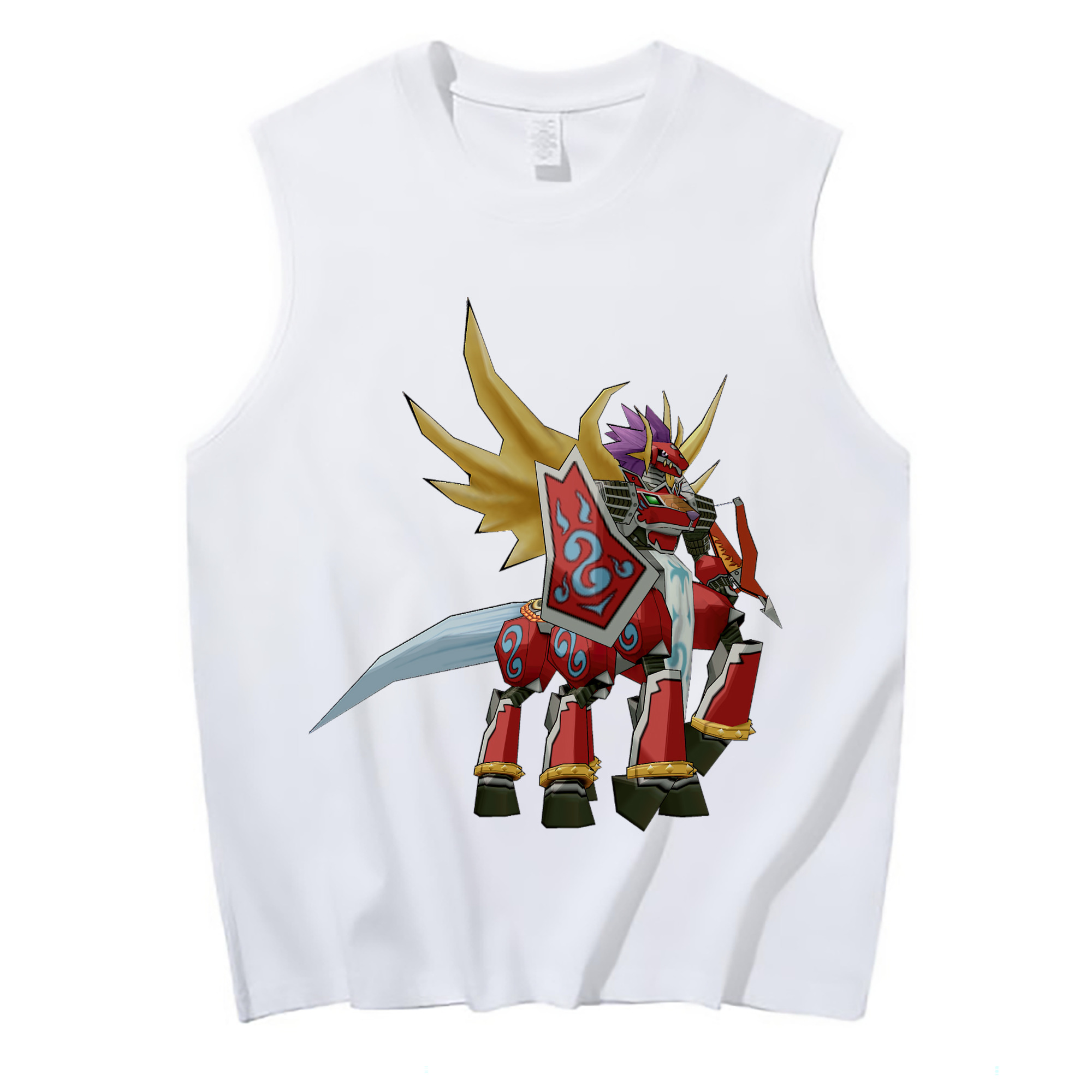 （画像用） Digimon デジタルモンスター/デジモン コットン100％タンクトップ（フロントプリント）