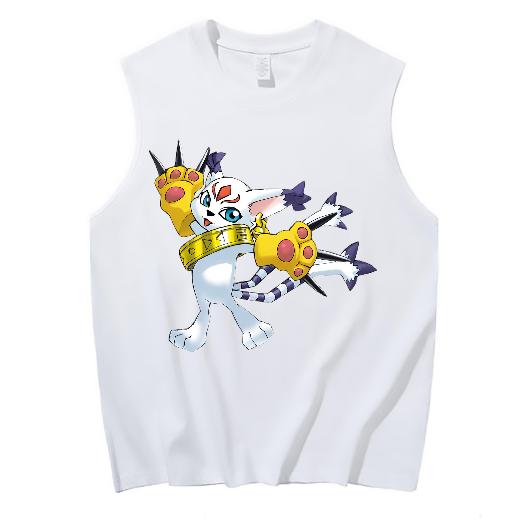 （画像用） Digimon デジタルモンスター/デジモン コットン100％タンクトップ（フロントプリント）
