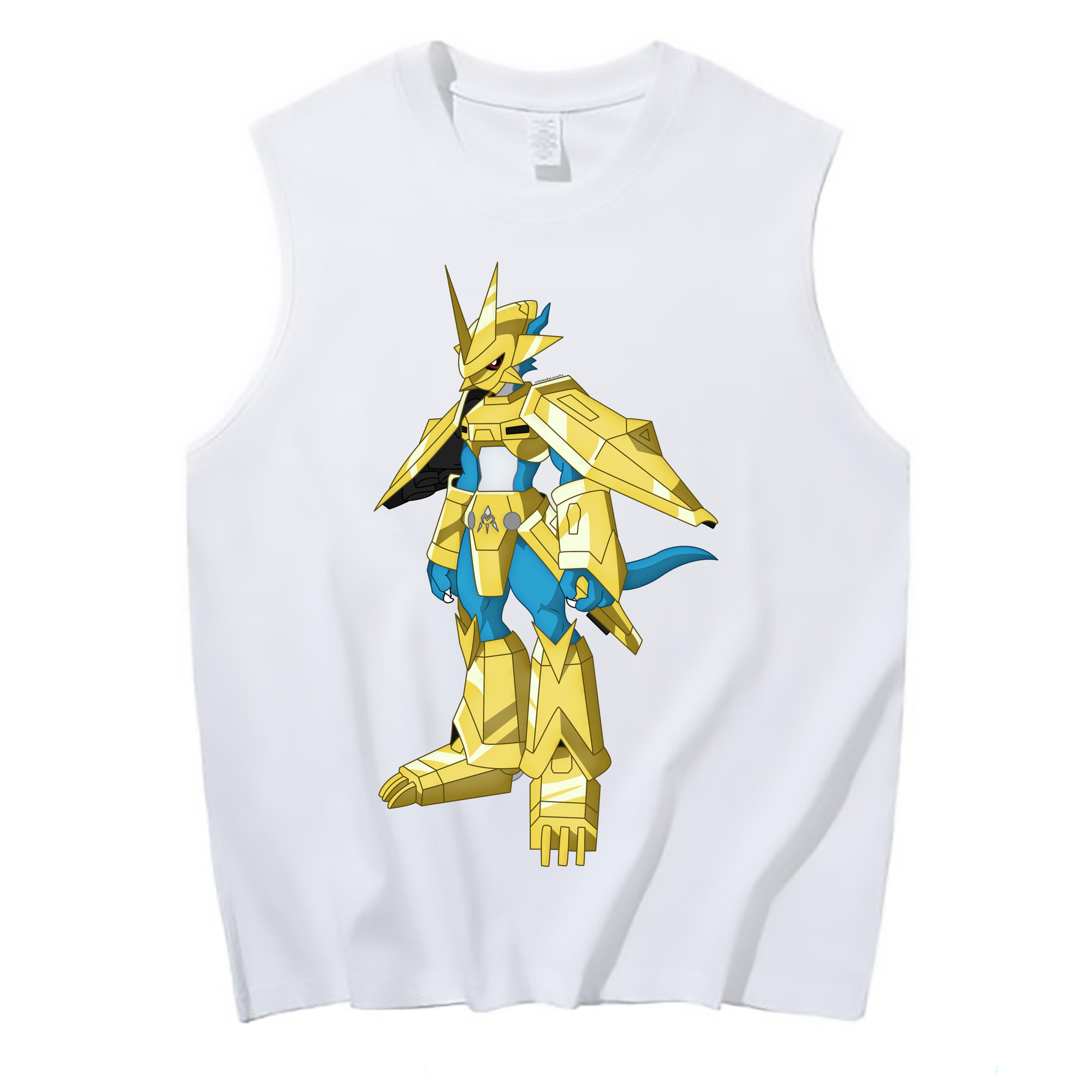 （画像用） Digimon デジタルモンスター/デジモン コットン100％タンクトップ（フロントプリント）