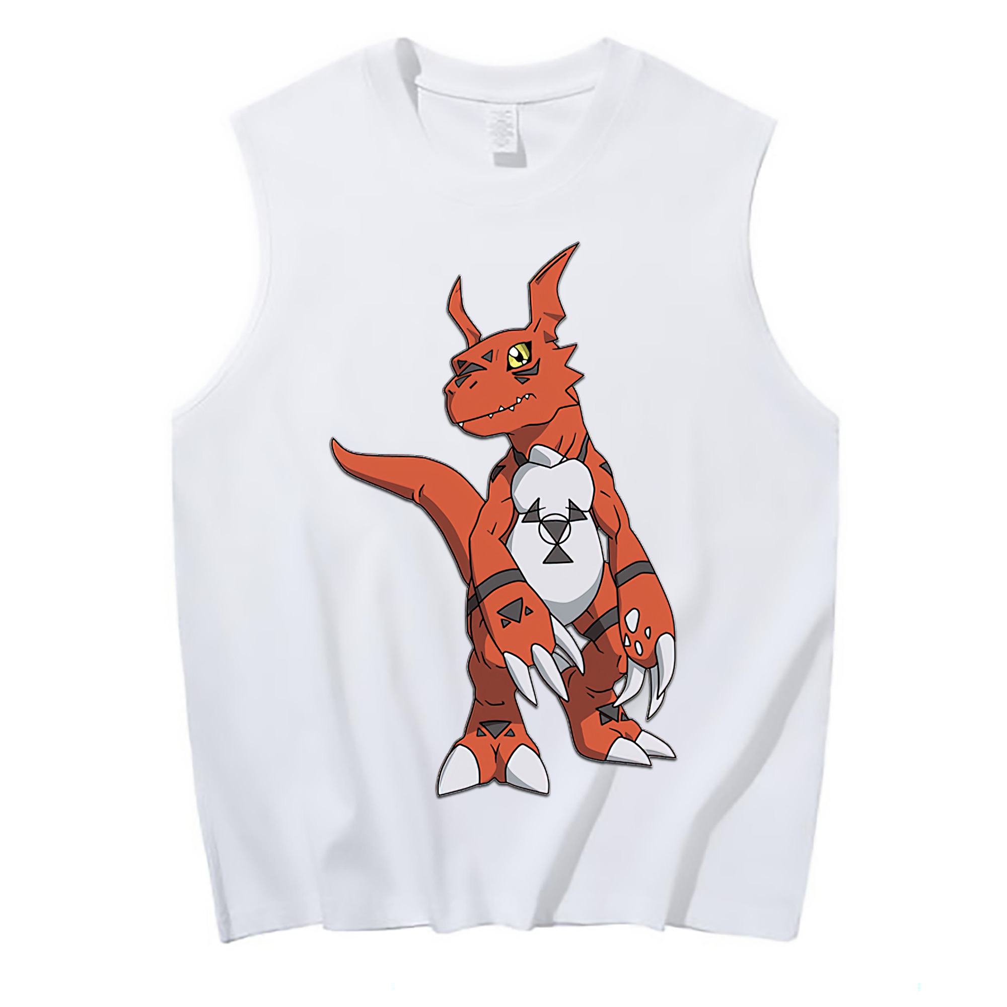 （画像用） Digimon デジタルモンスター/デジモン コットン100％タンクトップ（フロントプリント）