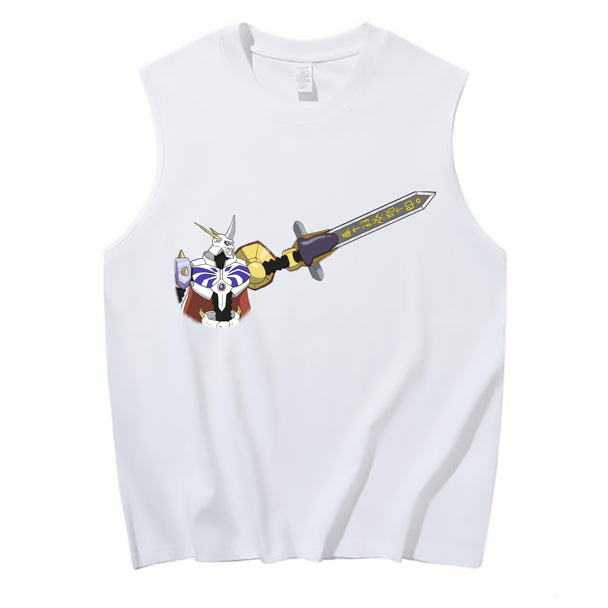 （画像用） Digimon デジタルモンスター/デジモン コットン100％タンクトップ（フロントプリント）