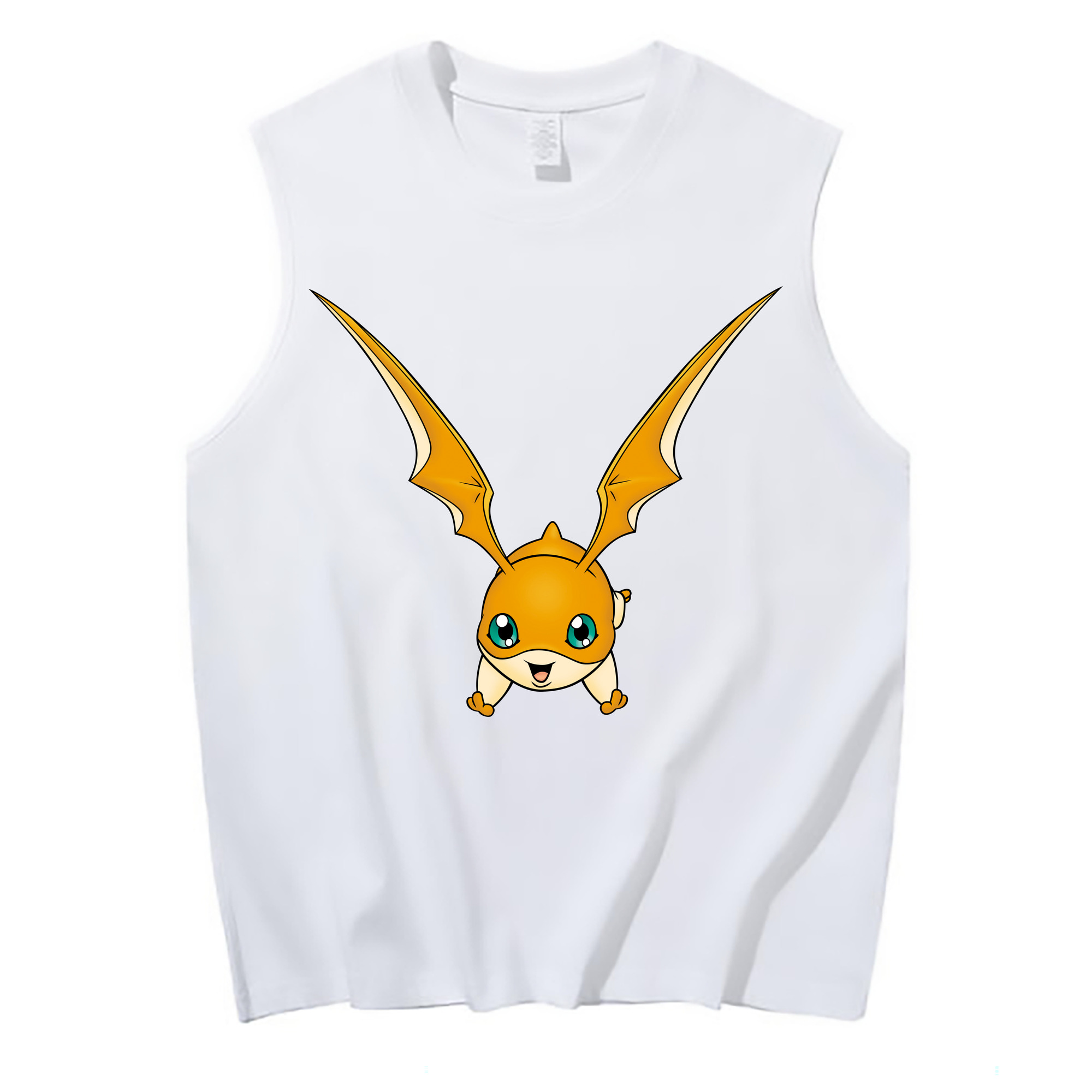 （画像用） Digimon デジタルモンスター/デジモン コットン100％タンクトップ（フロントプリント）
