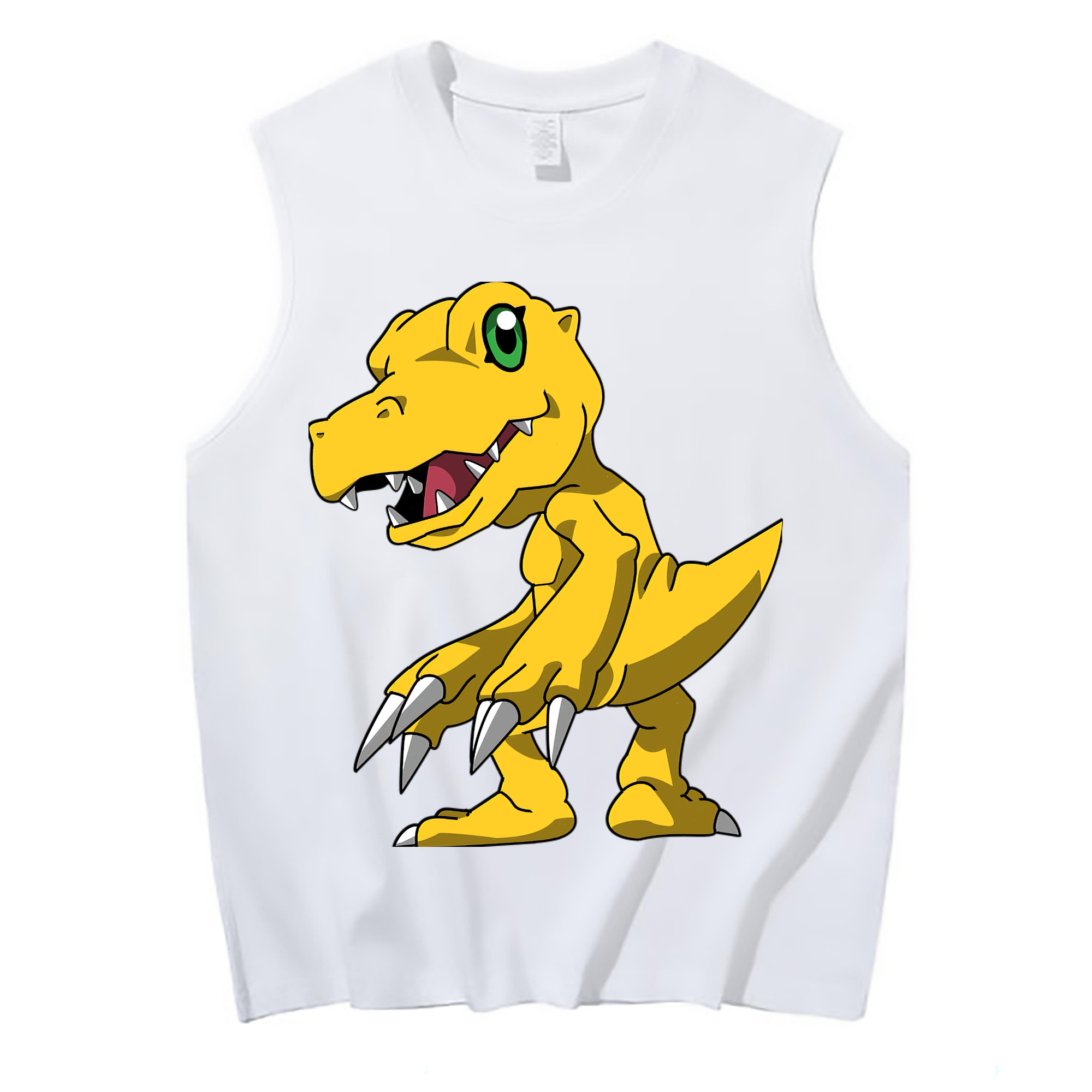 （画像用） Digimon デジタルモンスター/デジモン コットン100％タンクトップ（フロントプリント）