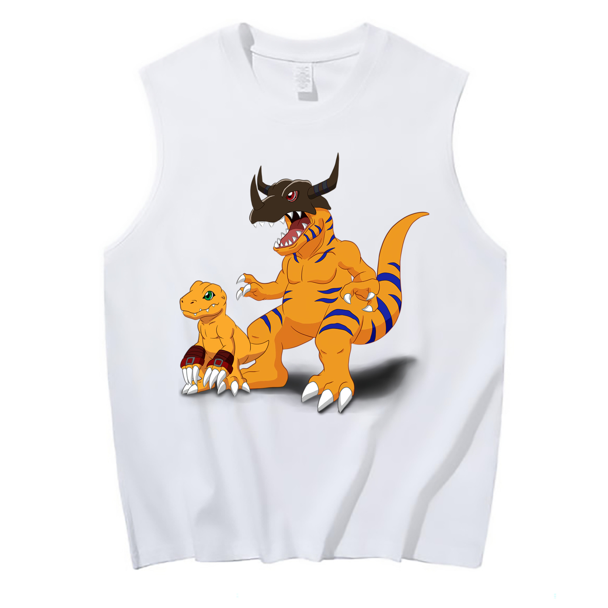 （画像用） Digimon デジタルモンスター/デジモン コットン100％タンクトップ（フロントプリント）
