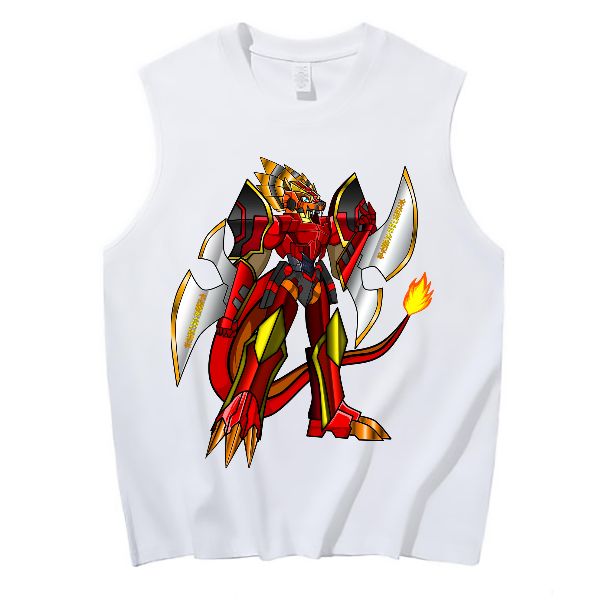 （画像用） Digimon デジタルモンスター/デジモン コットン100％タンクトップ（フロントプリント）