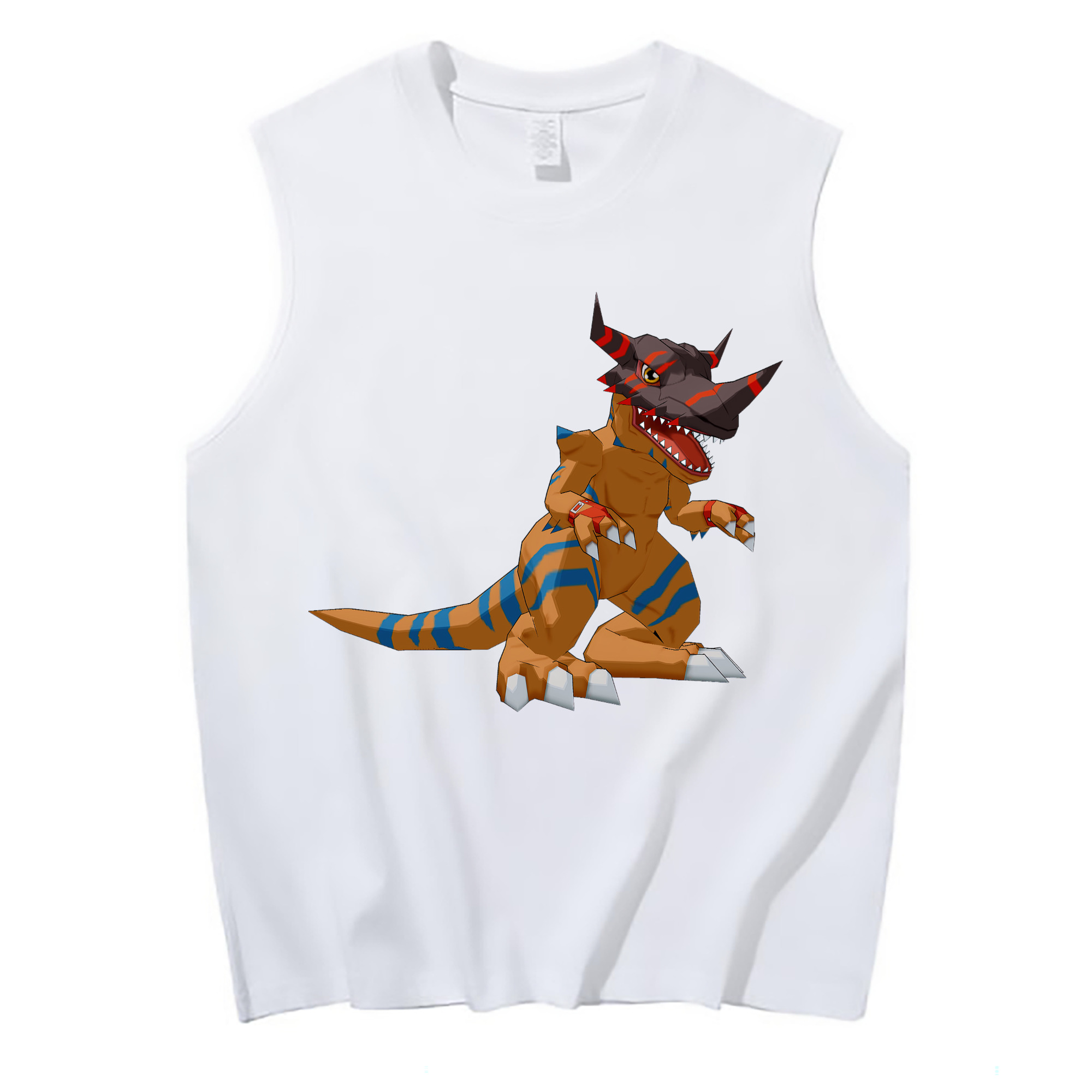 （画像用） Digimon デジタルモンスター/デジモン コットン100％タンクトップ（フロントプリント）