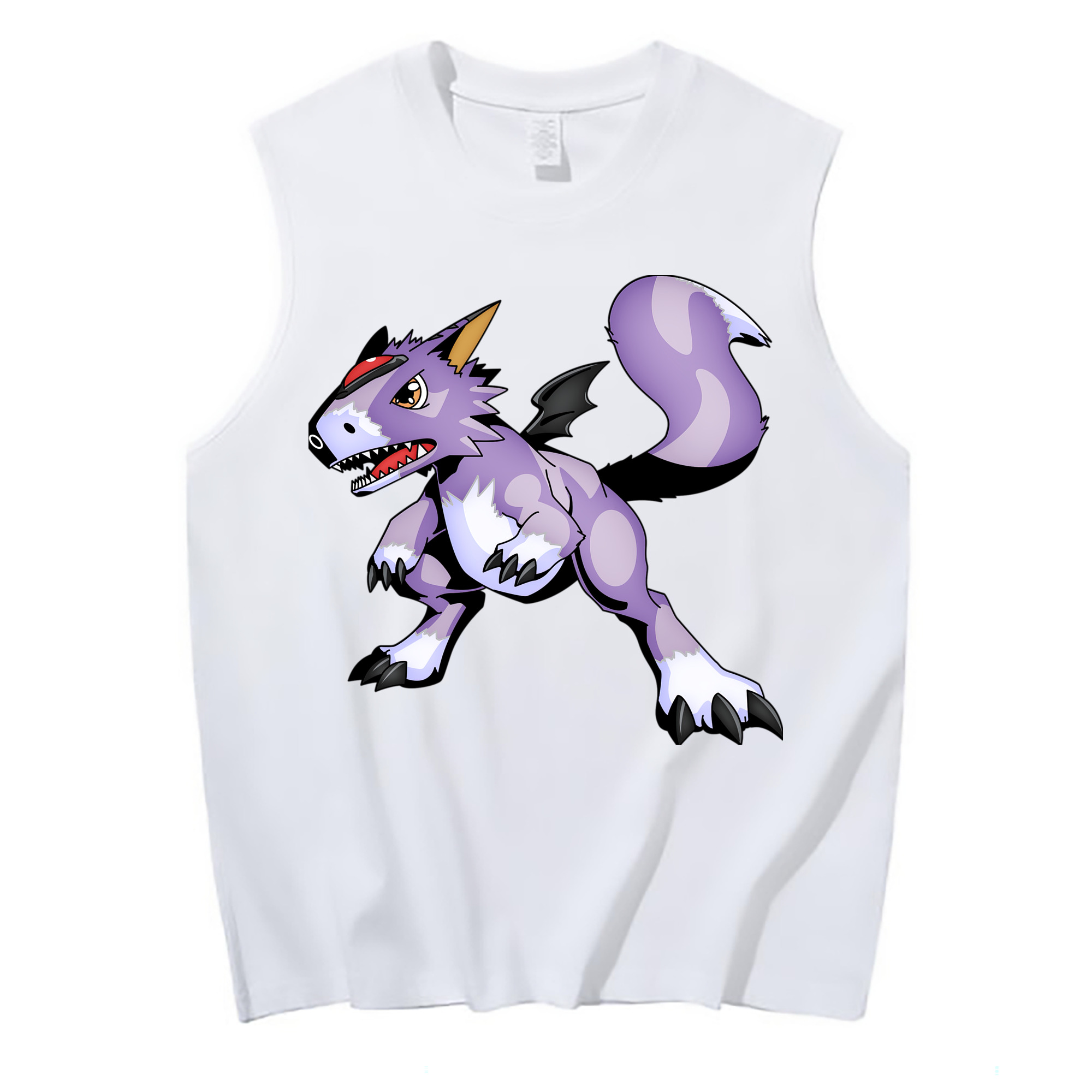 （画像用） Digimon デジタルモンスター/デジモン コットン100％タンクトップ（フロントプリント）