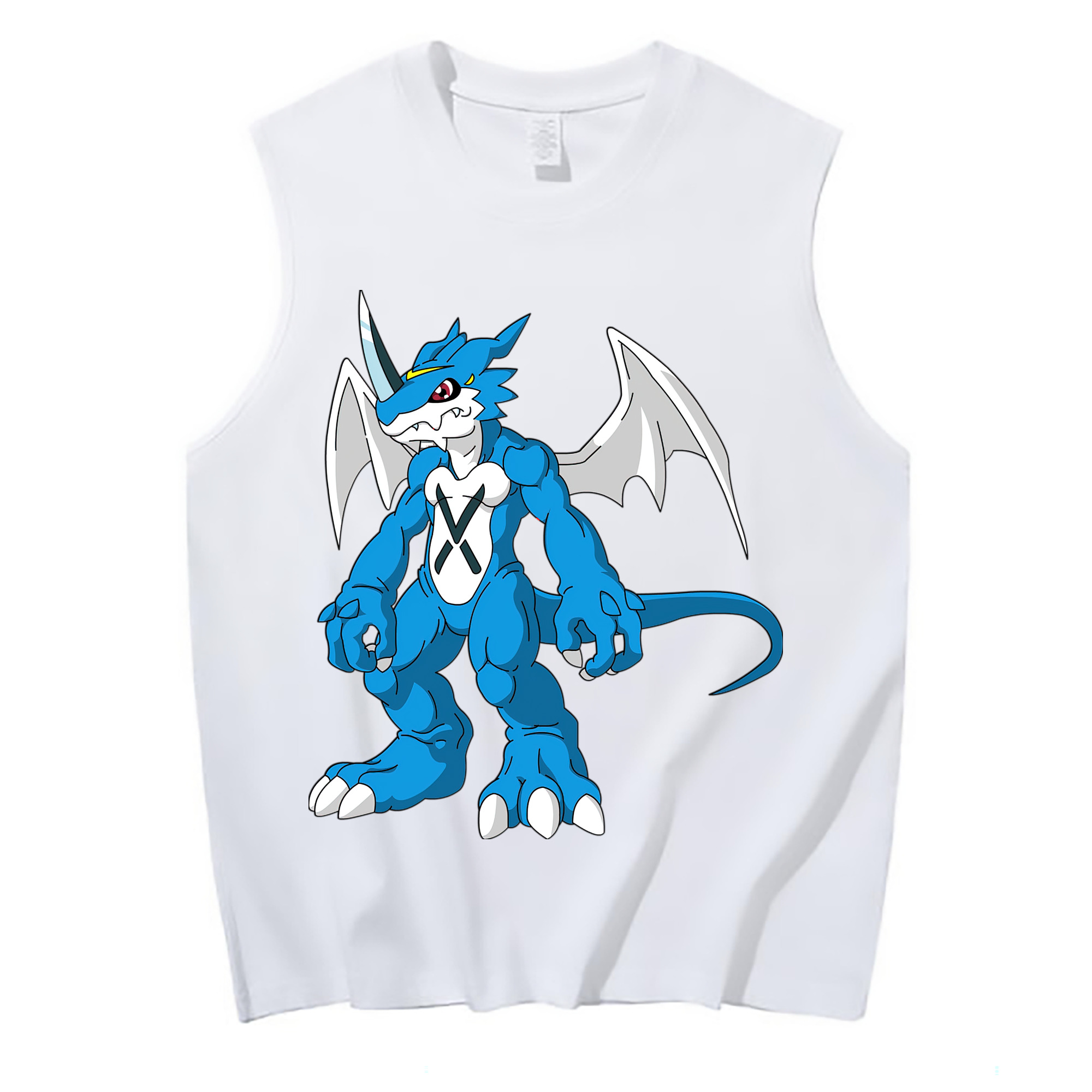 （画像用） Digimon デジタルモンスター/デジモン コットン100％タンクトップ（フロントプリント）