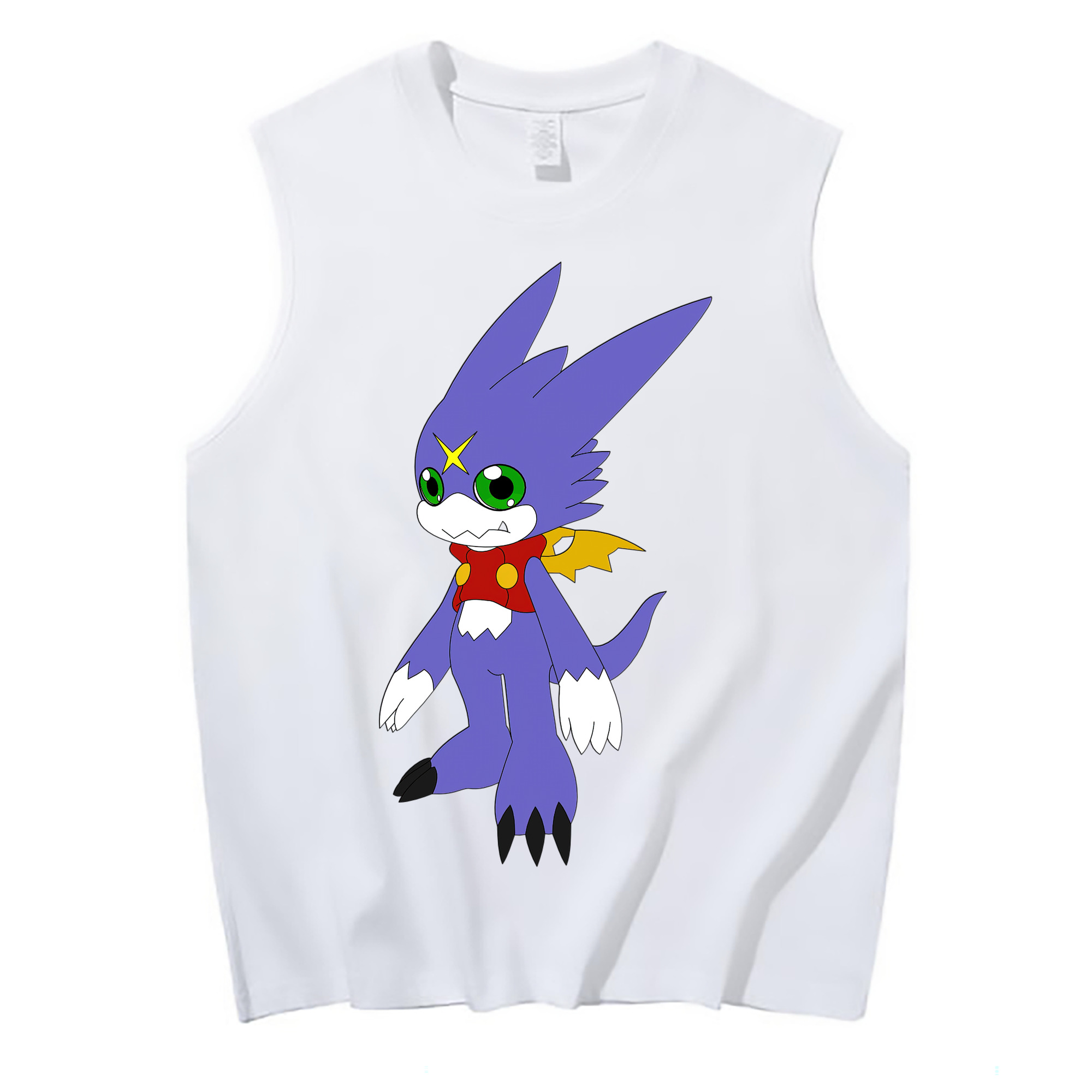 （画像用） Digimon デジタルモンスター/デジモン コットン100％タンクトップ（フロントプリント）