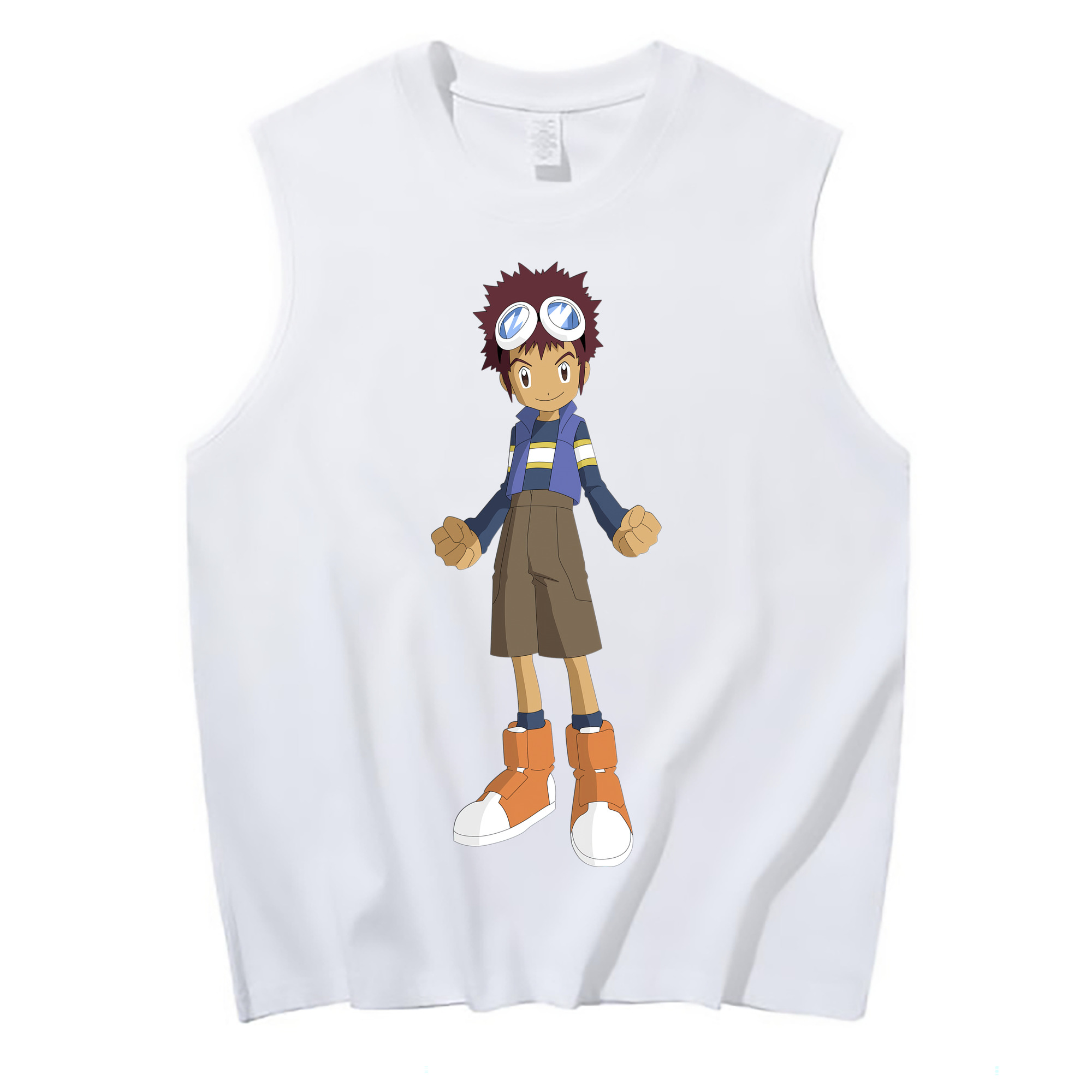 （画像用） Digimon デジタルモンスター/デジモン コットン100％タンクトップ（フロントプリント）