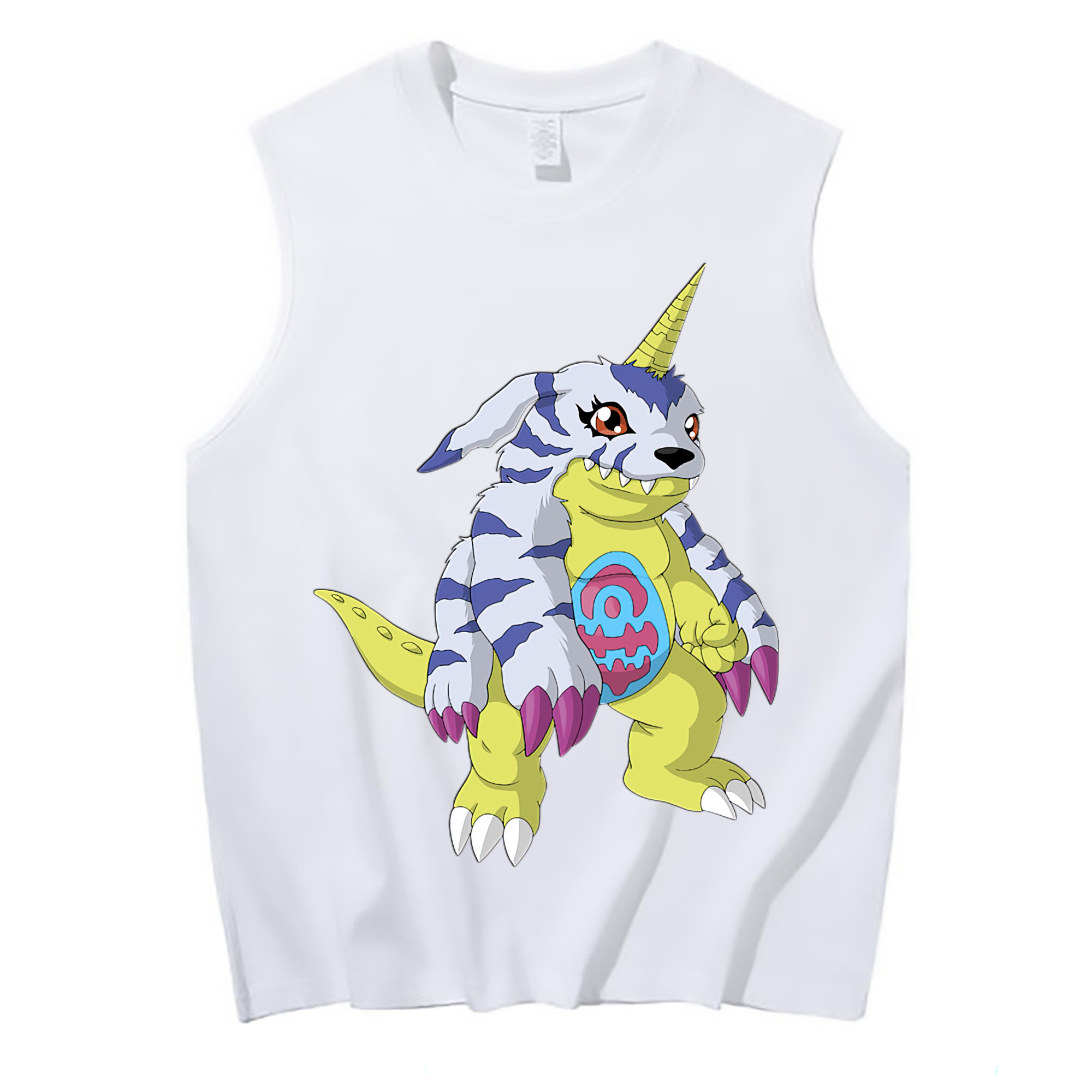 （画像用） Digimon デジタルモンスター/デジモン コットン100％タンクトップ（フロントプリント）