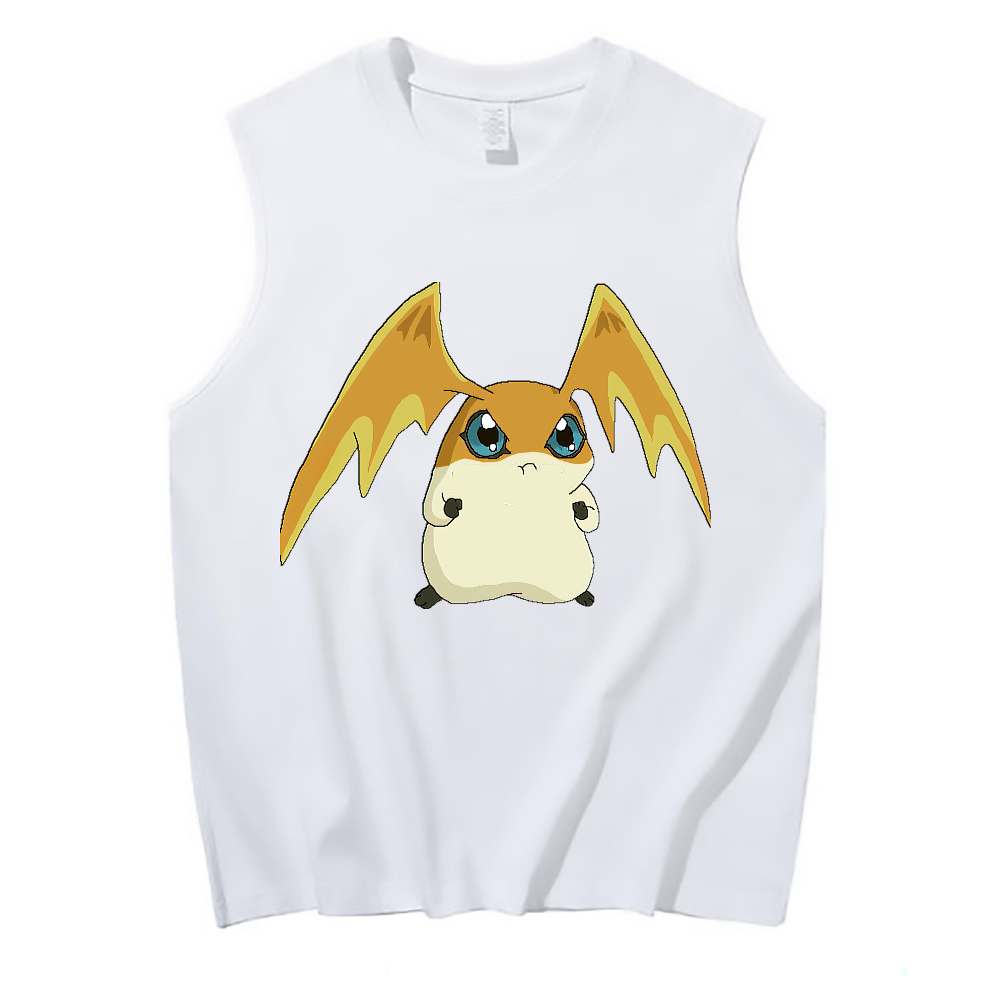 （画像用） Digimon デジタルモンスター/デジモン コットン100％タンクトップ（フロントプリント）