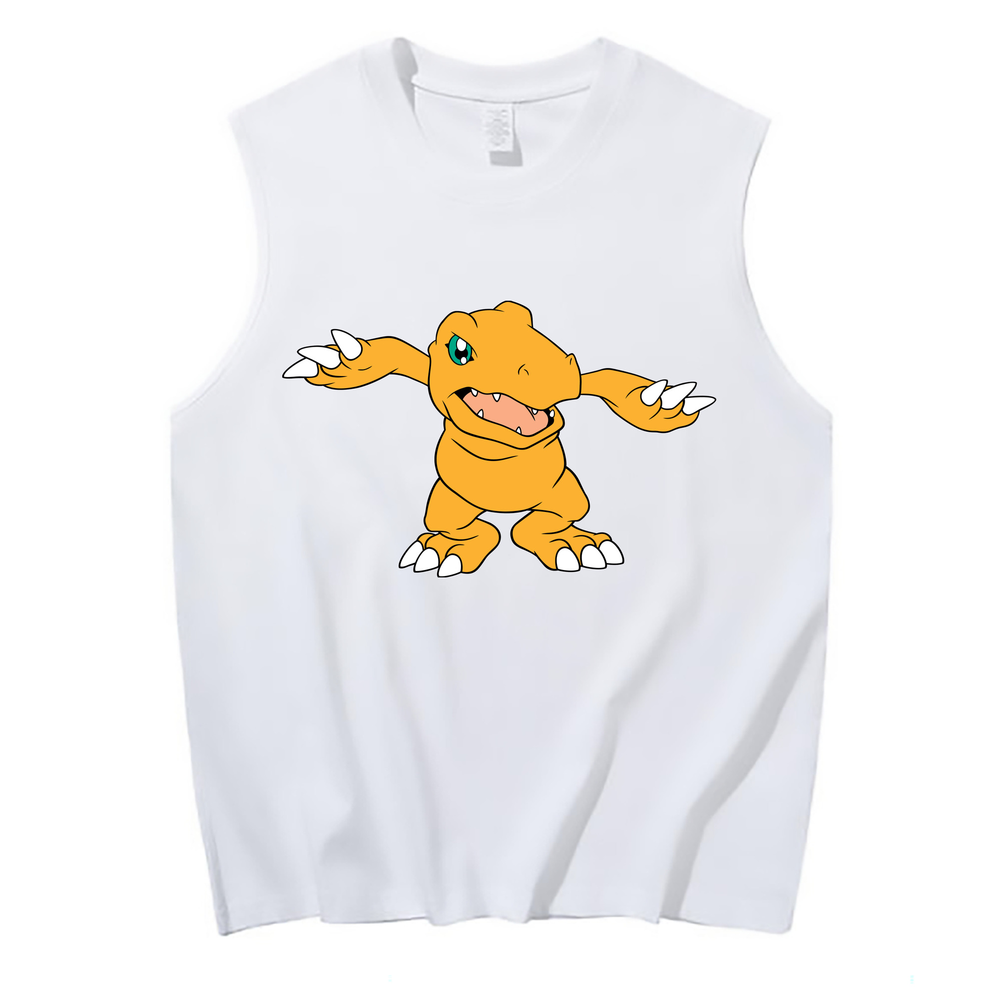 （画像用） Digimon デジタルモンスター/デジモン コットン100％タンクトップ（フロントプリント）