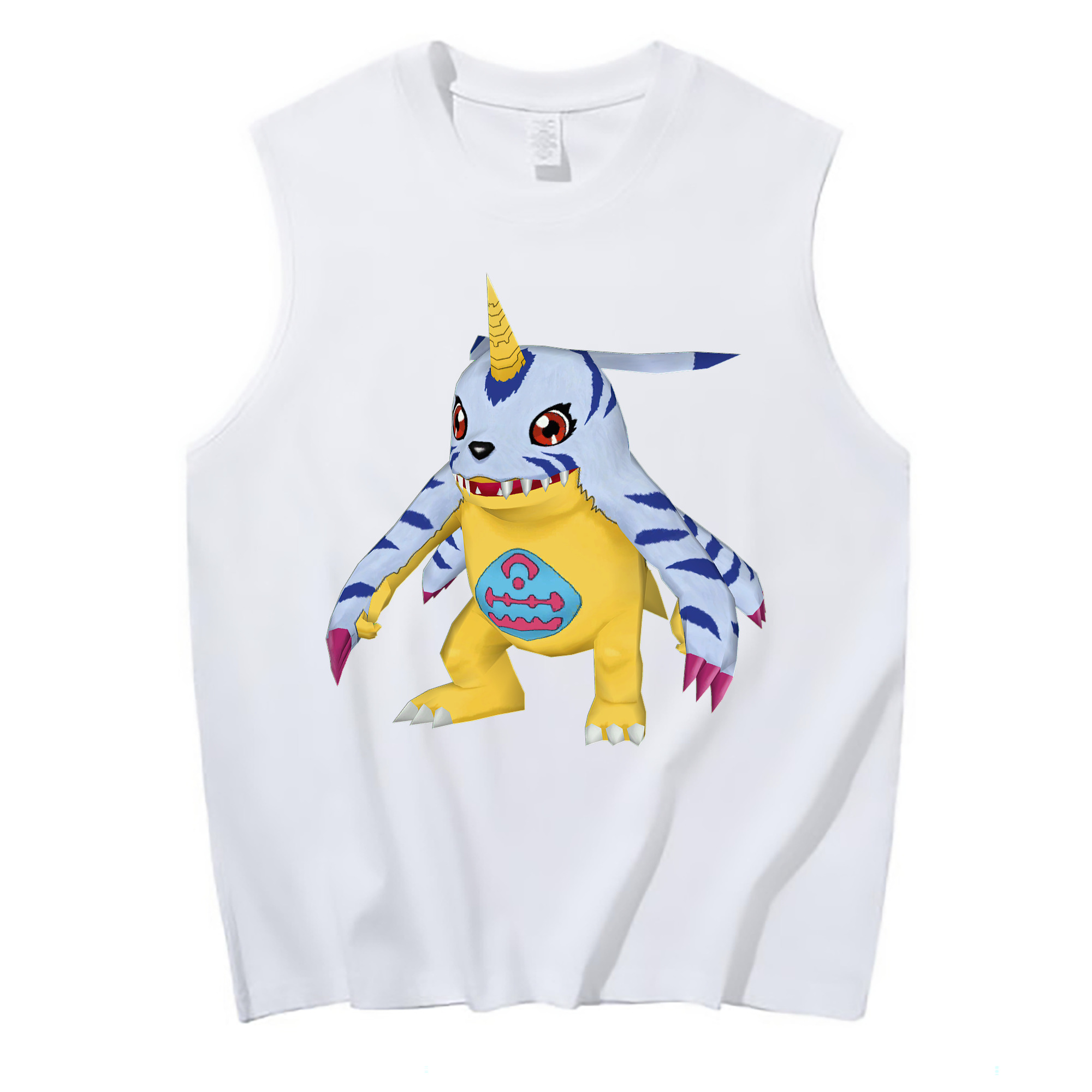 （画像用） Digimon デジタルモンスター/デジモン コットン100％タンクトップ（フロントプリント）