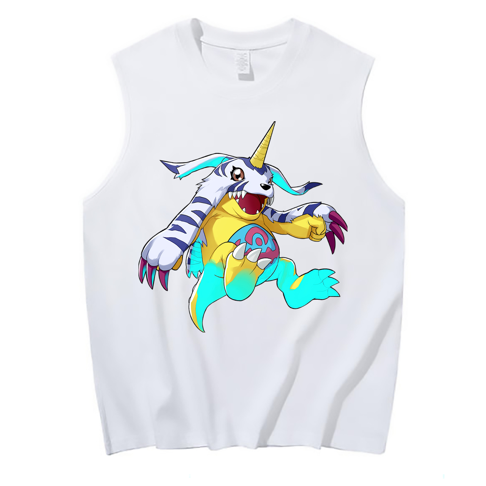 （画像用） Digimon デジタルモンスター/デジモン コットン100％タンクトップ（フロントプリント）