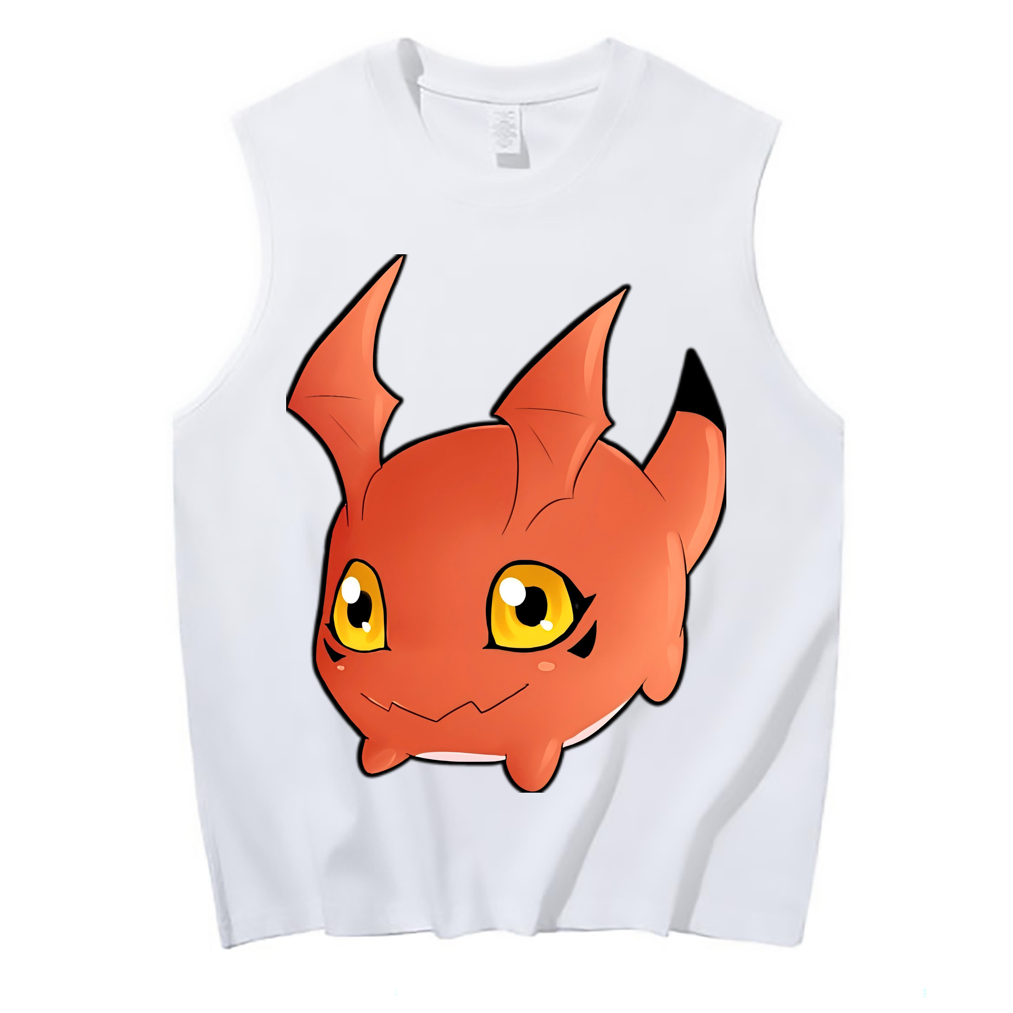 （画像用） Digimon デジタルモンスター/デジモン コットン100％タンクトップ（フロントプリント）
