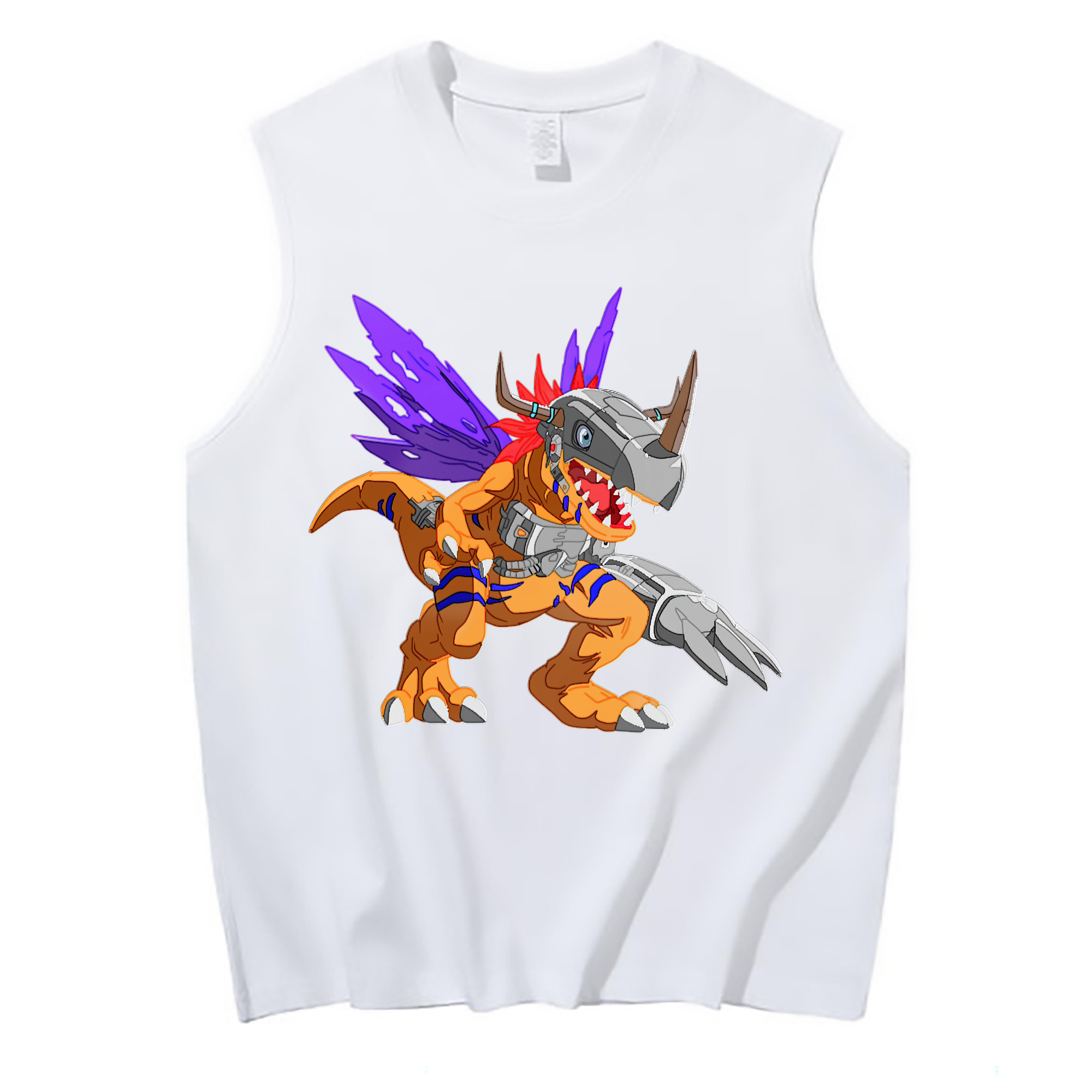 （画像用） Digimon デジタルモンスター/デジモン コットン100％タンクトップ（フロントプリント）