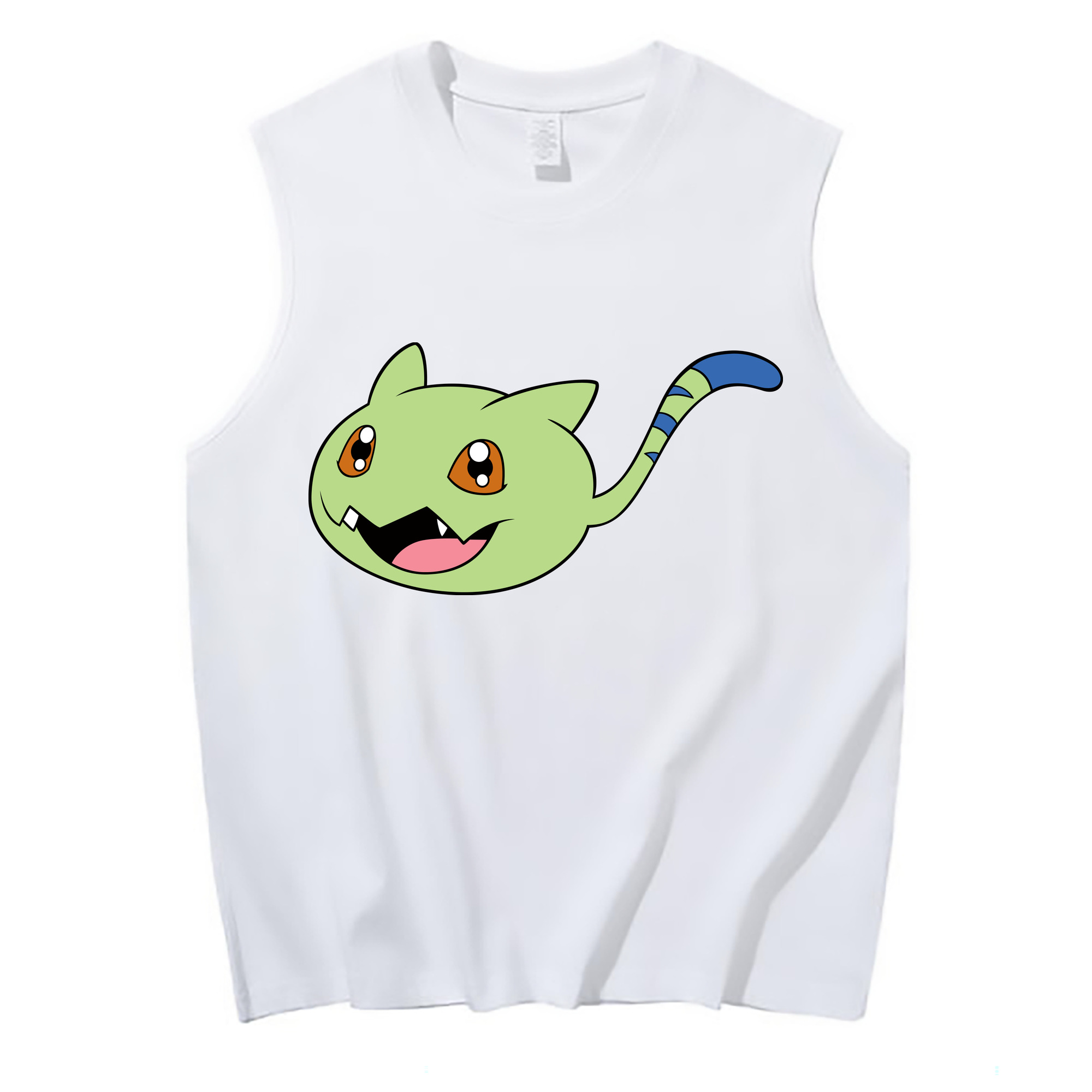 （画像用） Digimon デジタルモンスター/デジモン コットン100％タンクトップ（フロントプリント）