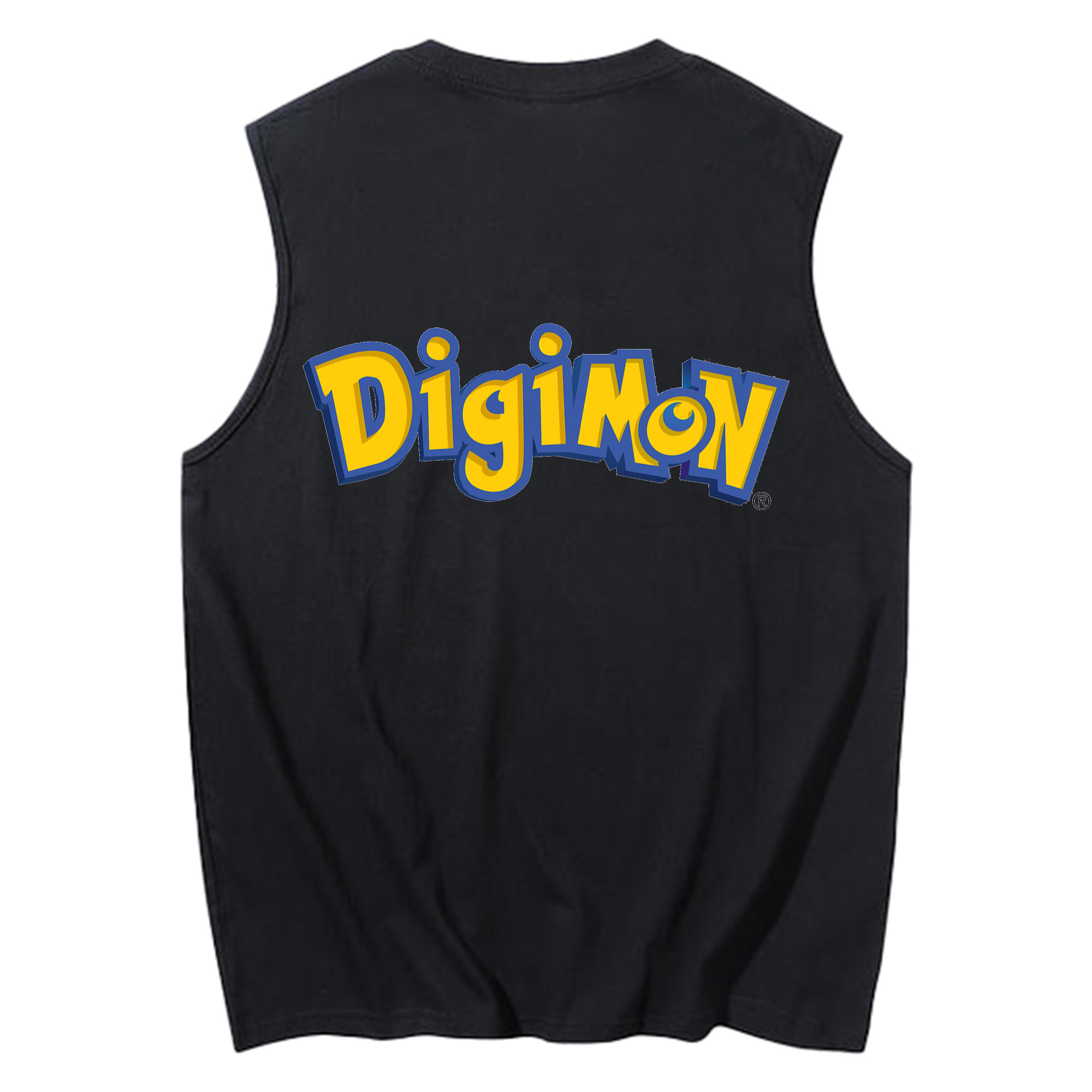 （画像用） Digimon デジタルモンスター/デジモン コットン100％タンクトップ（背面プリント）
