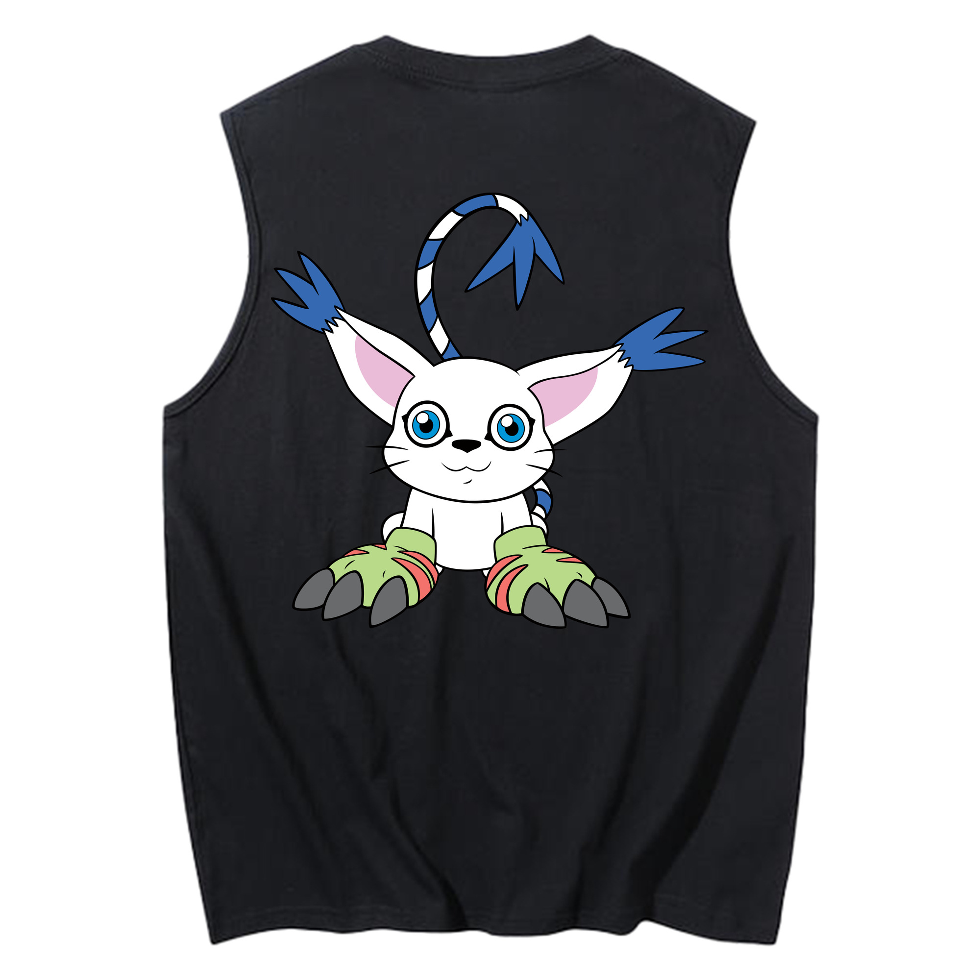 （画像用） Digimon デジタルモンスター/デジモン コットン100％タンクトップ（背面プリント）