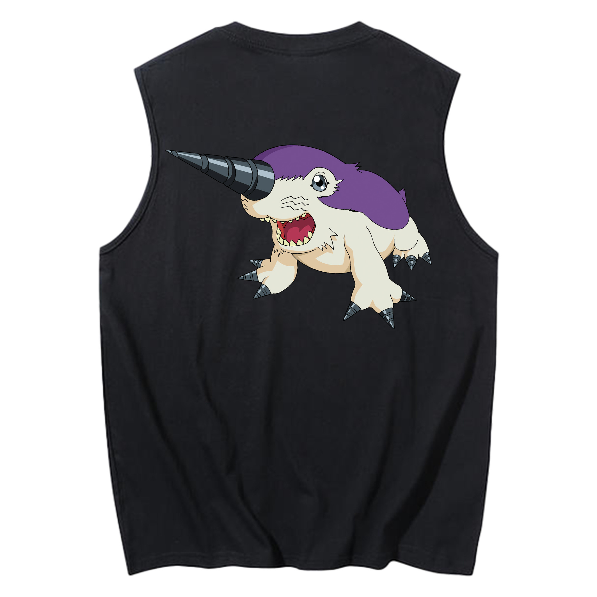 （画像用） Digimon デジタルモンスター/デジモン コットン100％タンクトップ（背面プリント）
