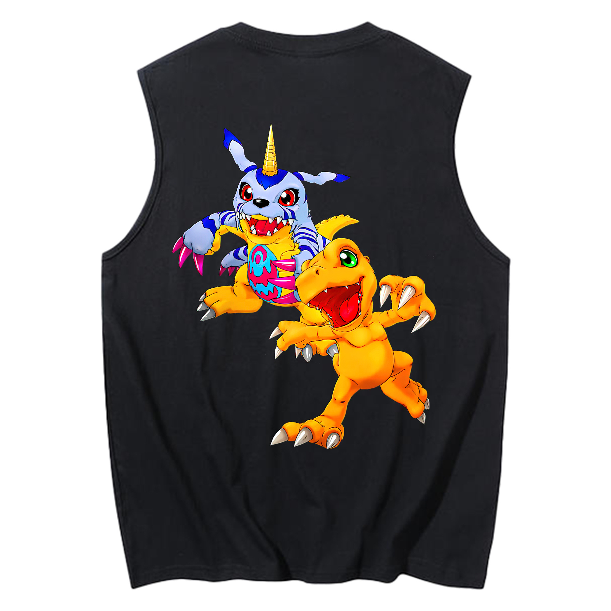（画像用） Digimon デジタルモンスター/デジモン コットン100％タンクトップ（背面プリント）