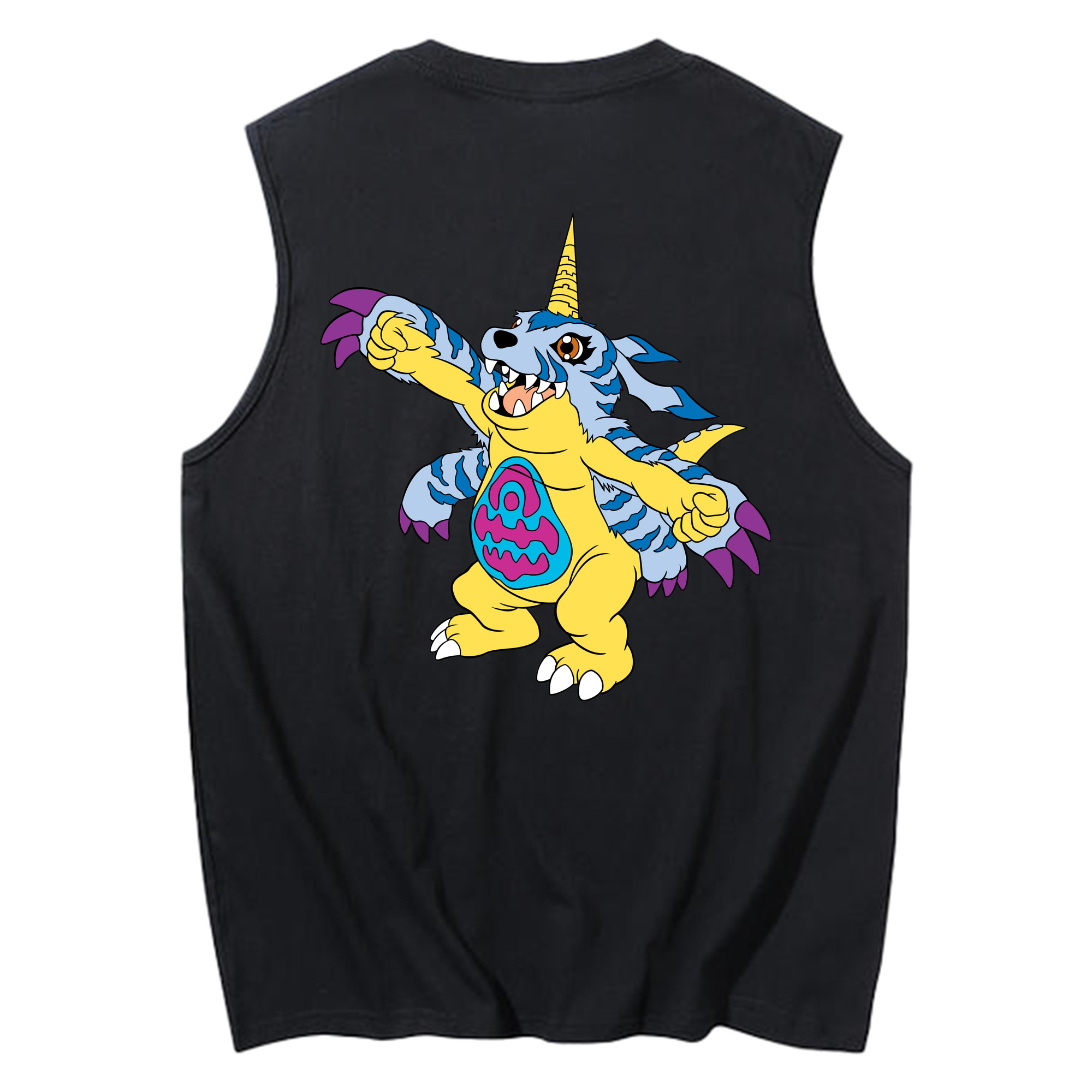 （画像用） Digimon デジタルモンスター/デジモン コットン100％タンクトップ（背面プリント）