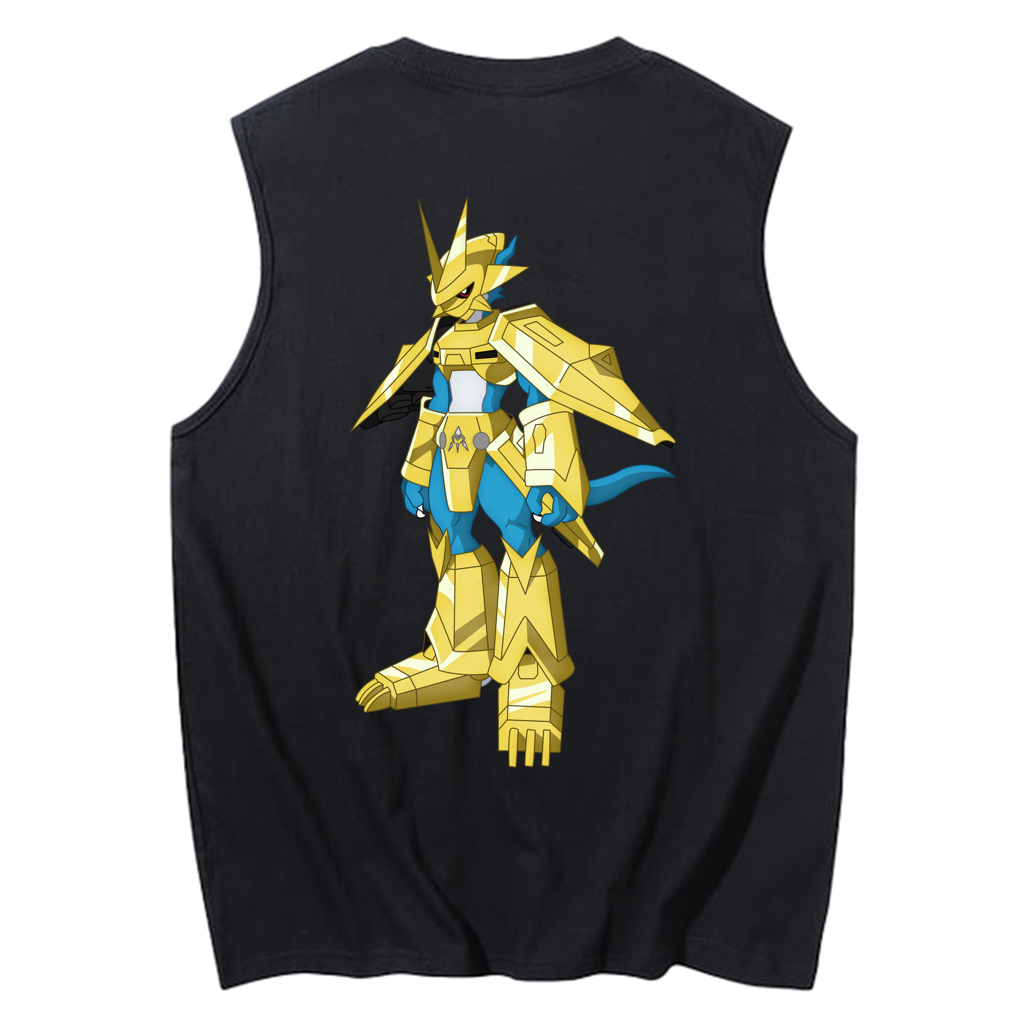 （画像用） Digimon デジタルモンスター/デジモン コットン100％タンクトップ（背面プリント）