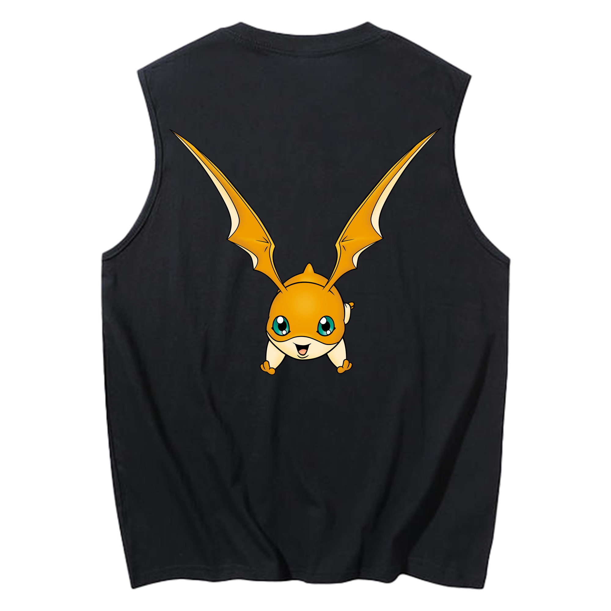 （画像用） Digimon デジタルモンスター/デジモン コットン100％タンクトップ（背面プリント）