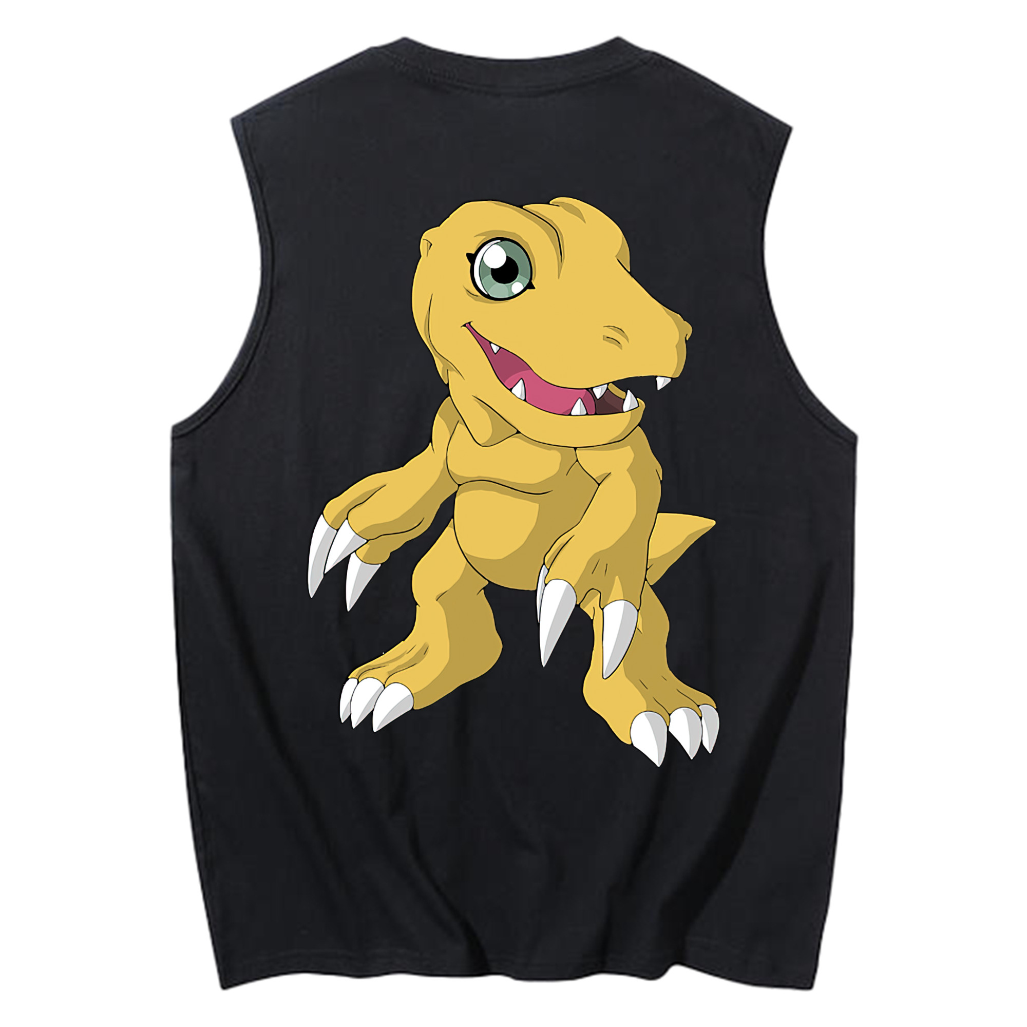 （画像用） Digimon デジタルモンスター/デジモン コットン100％タンクトップ（背面プリント）