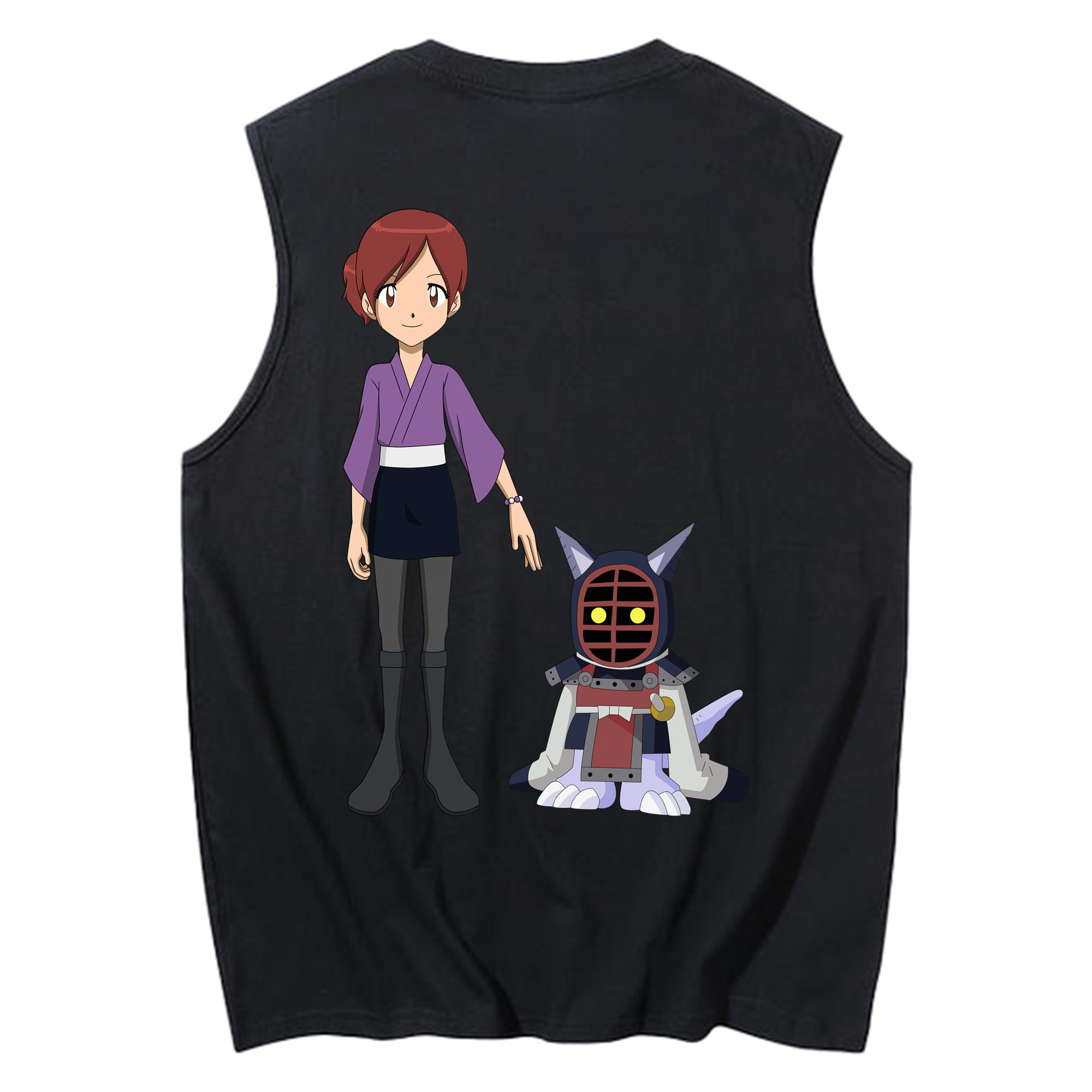 （画像用） Digimon デジタルモンスター/デジモン コットン100％タンクトップ（背面プリント）
