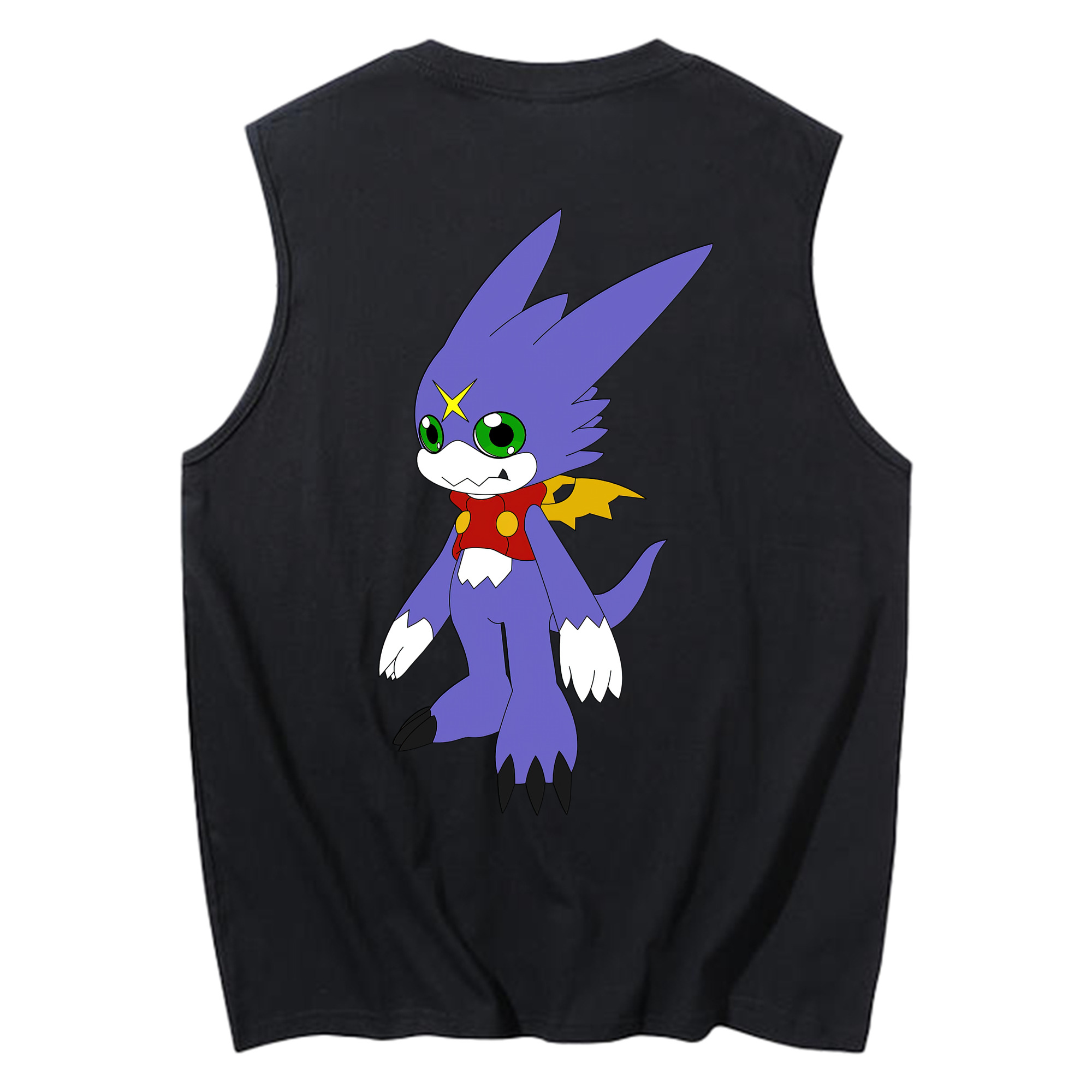 （画像用） Digimon デジタルモンスター/デジモン コットン100％タンクトップ（背面プリント）