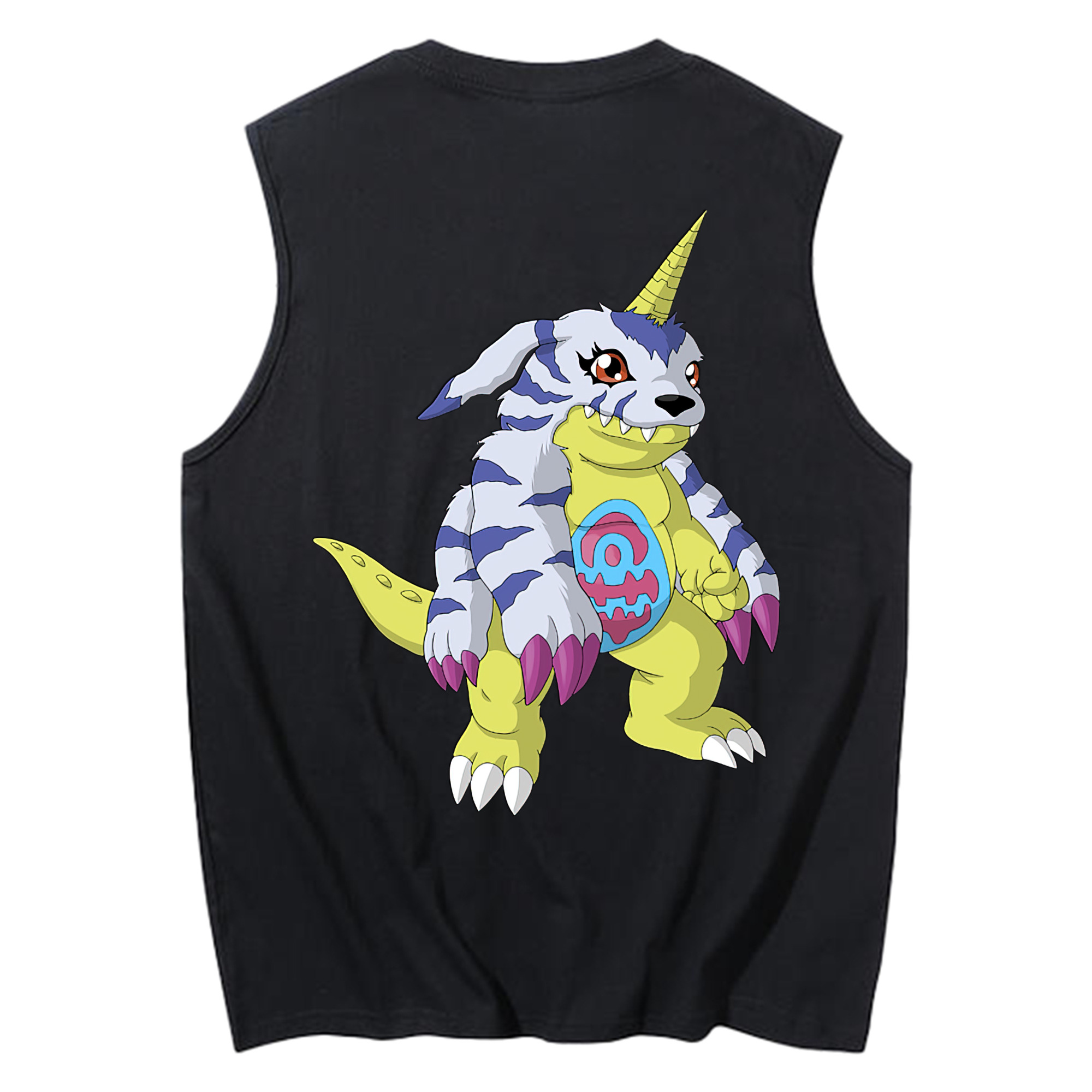 （画像用） Digimon デジタルモンスター/デジモン コットン100％タンクトップ（背面プリント）