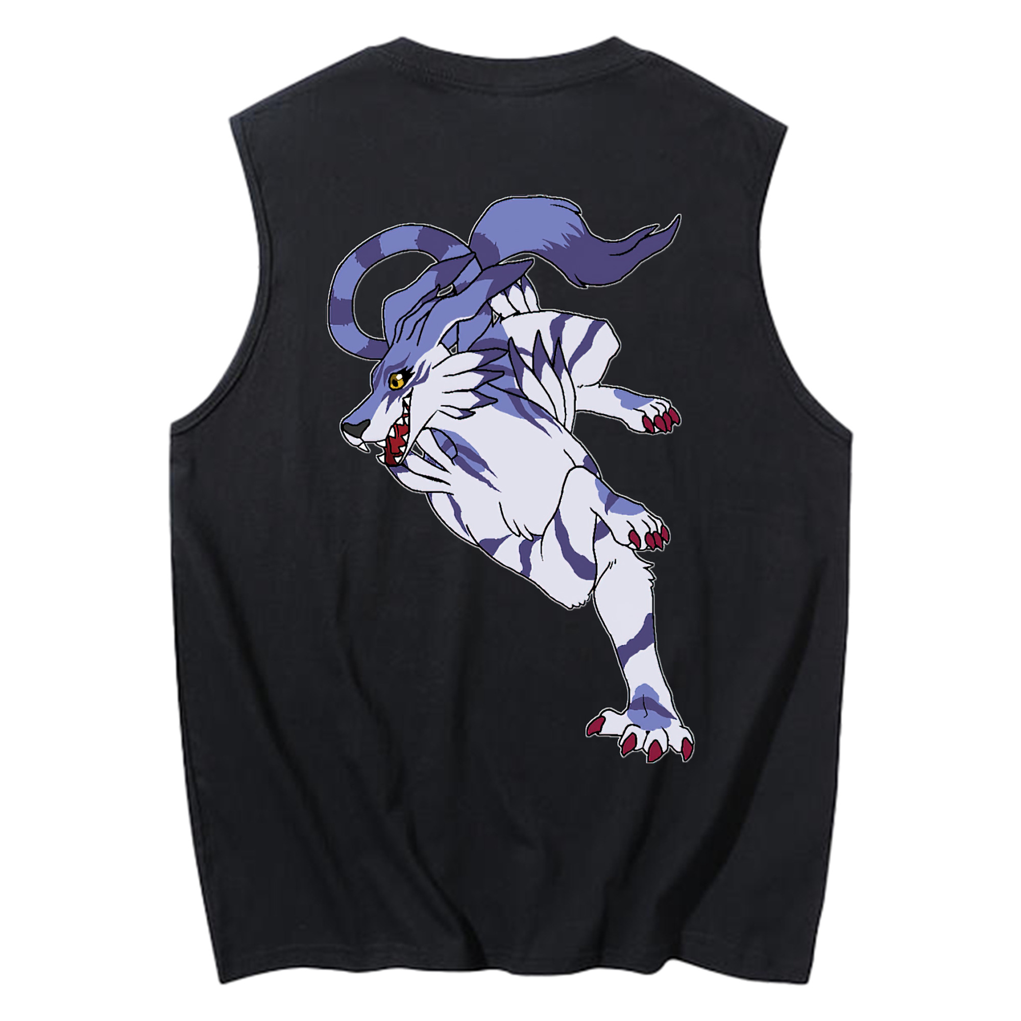 （画像用） Digimon デジタルモンスター/デジモン コットン100％タンクトップ（背面プリント）