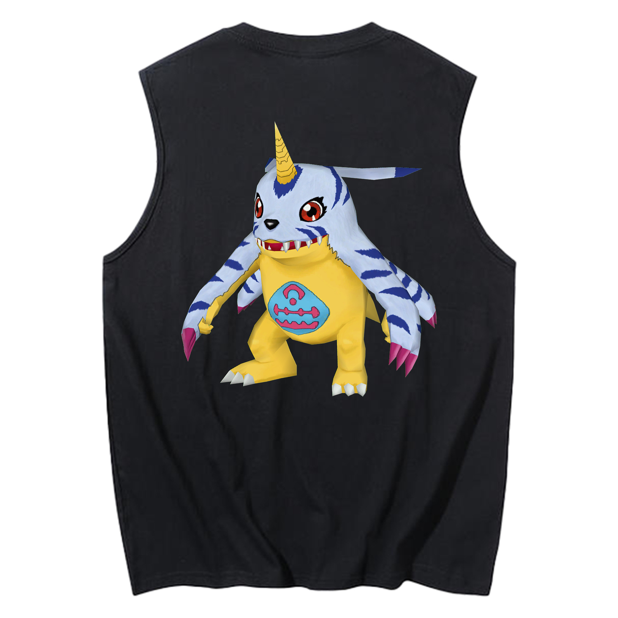 （画像用） Digimon デジタルモンスター/デジモン コットン100％タンクトップ（背面プリント）