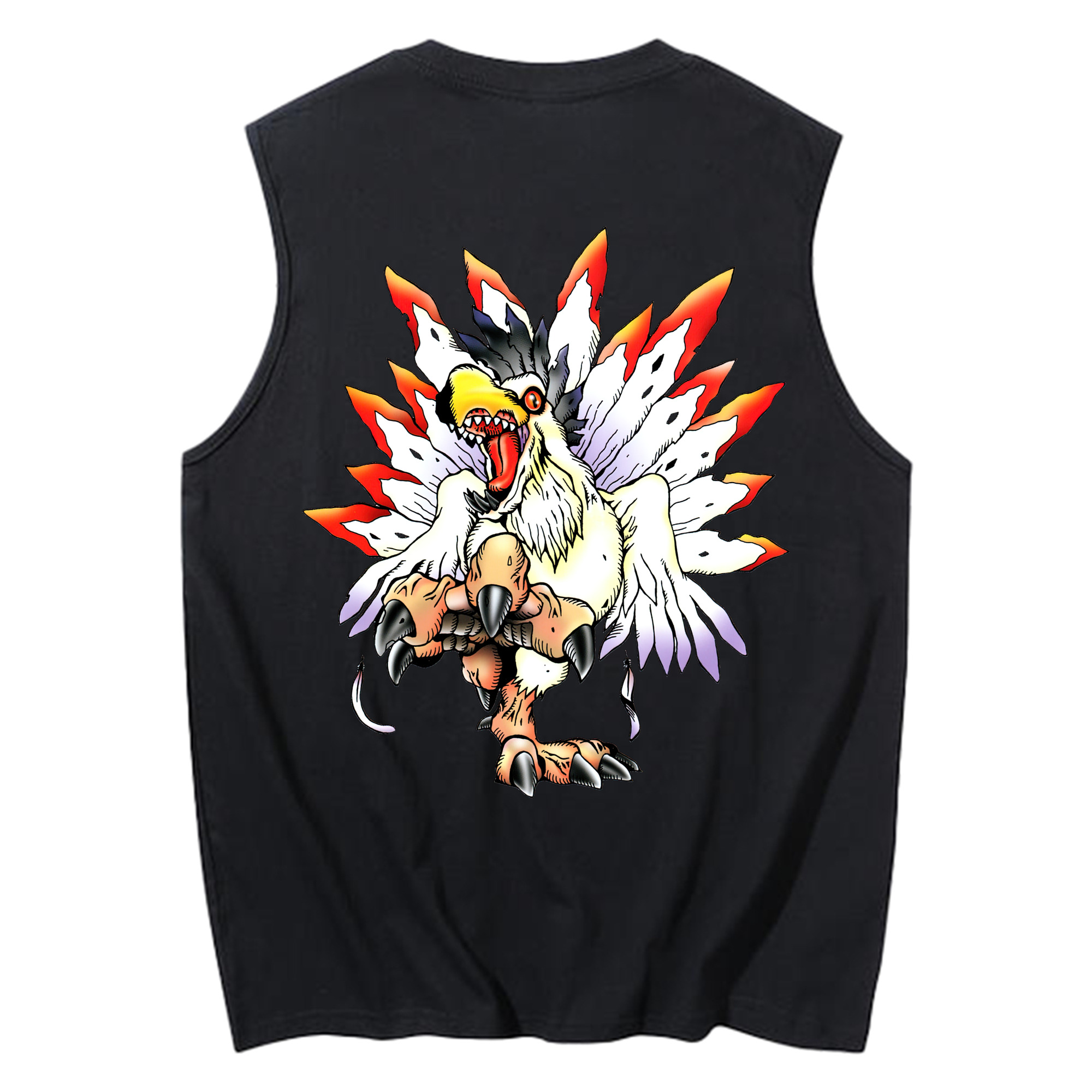 （画像用） Digimon デジタルモンスター/デジモン コットン100％タンクトップ（背面プリント）