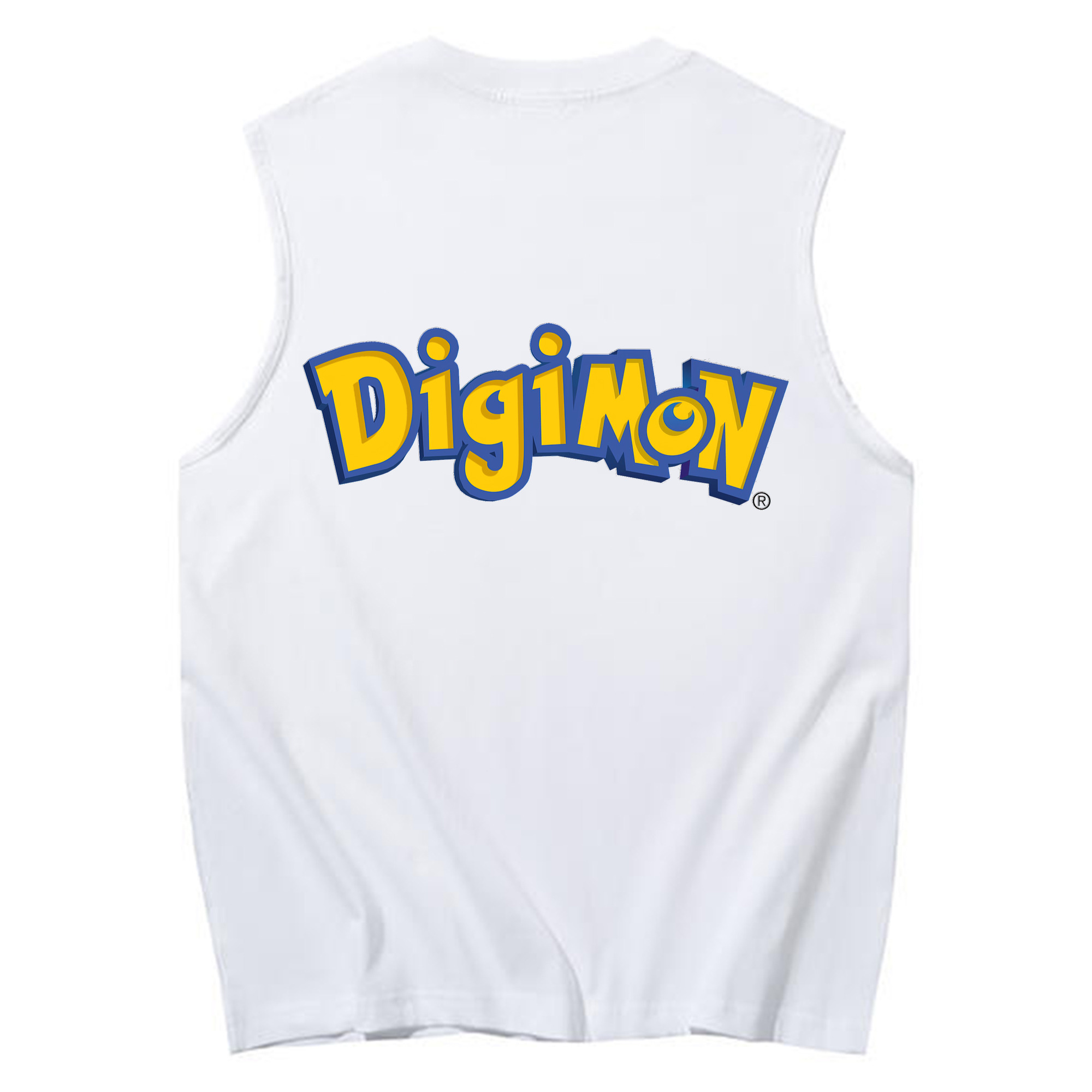 （画像用） Digimon デジタルモンスター/デジモン コットン100％タンクトップ（背面プリント）
