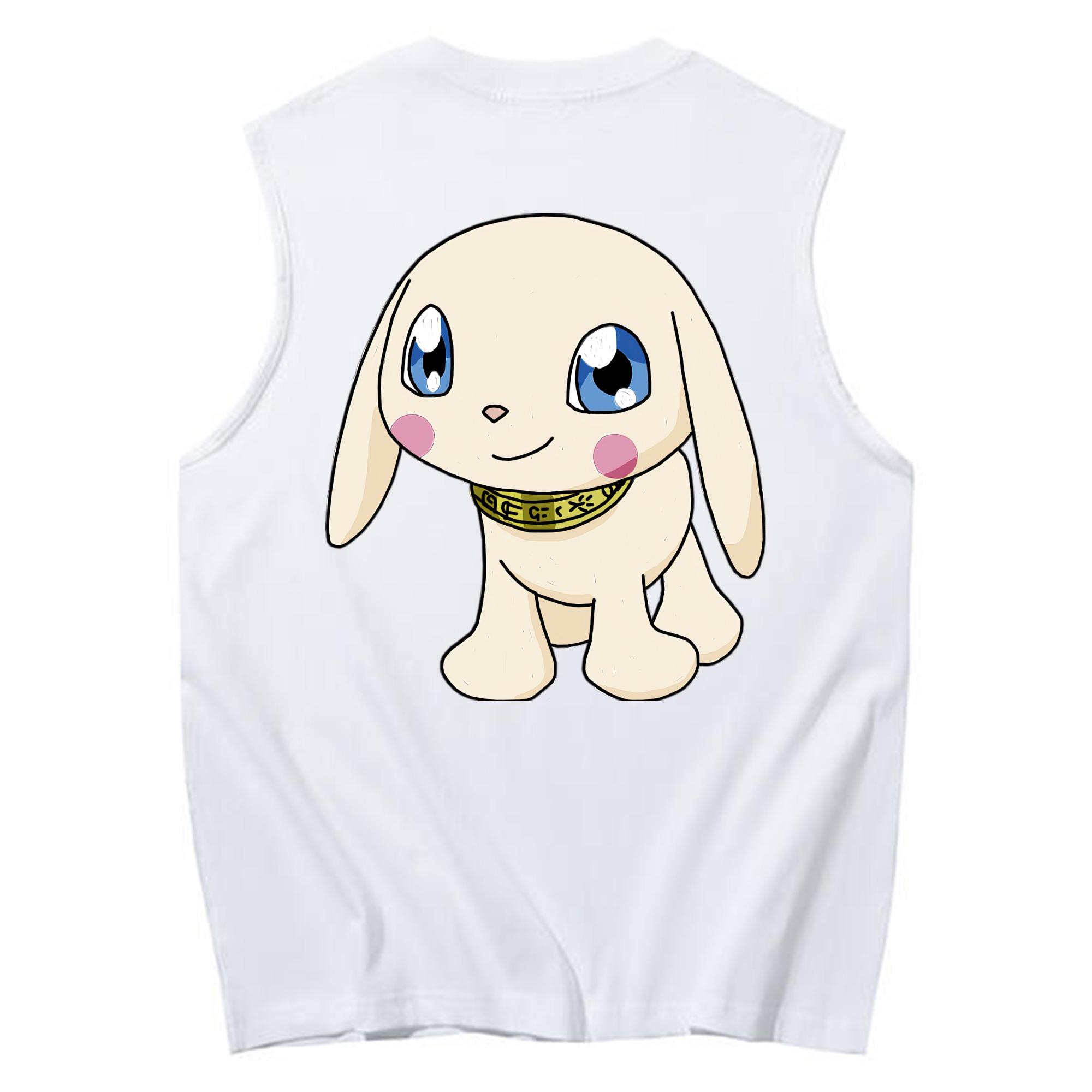 （画像用） Digimon デジタルモンスター/デジモン コットン100％タンクトップ（背面プリント）