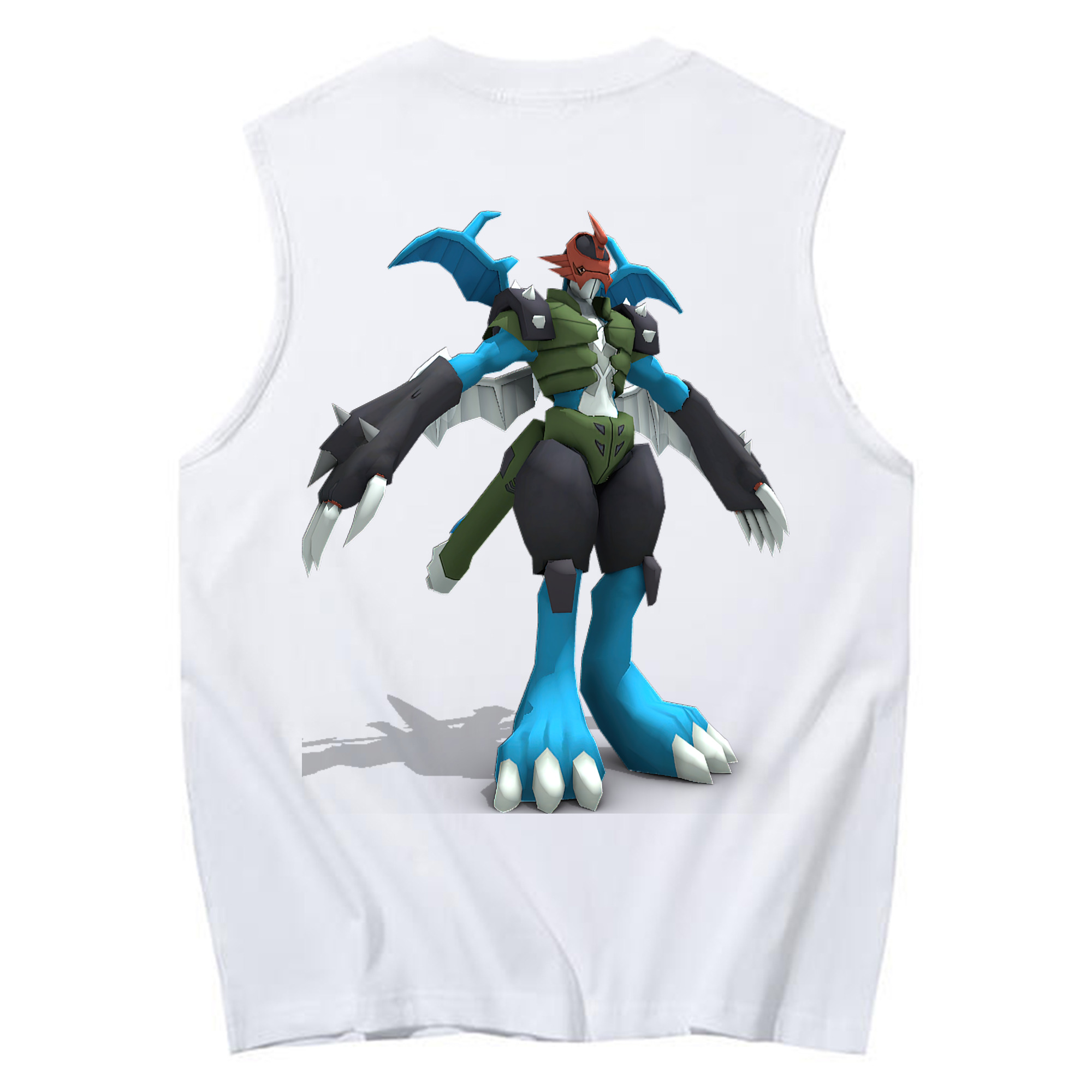 （画像用） Digimon デジタルモンスター/デジモン コットン100％タンクトップ（背面プリント）