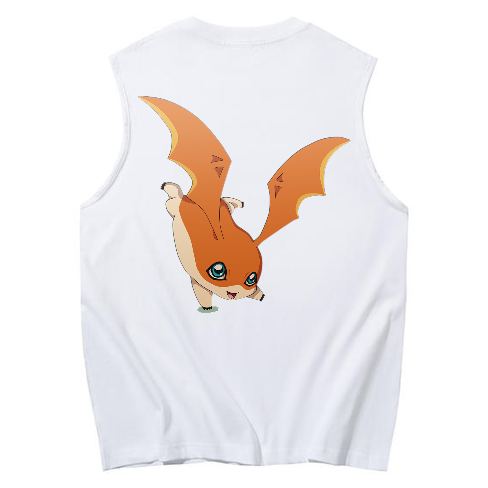 （画像用） Digimon デジタルモンスター/デジモン コットン100％タンクトップ（背面プリント）