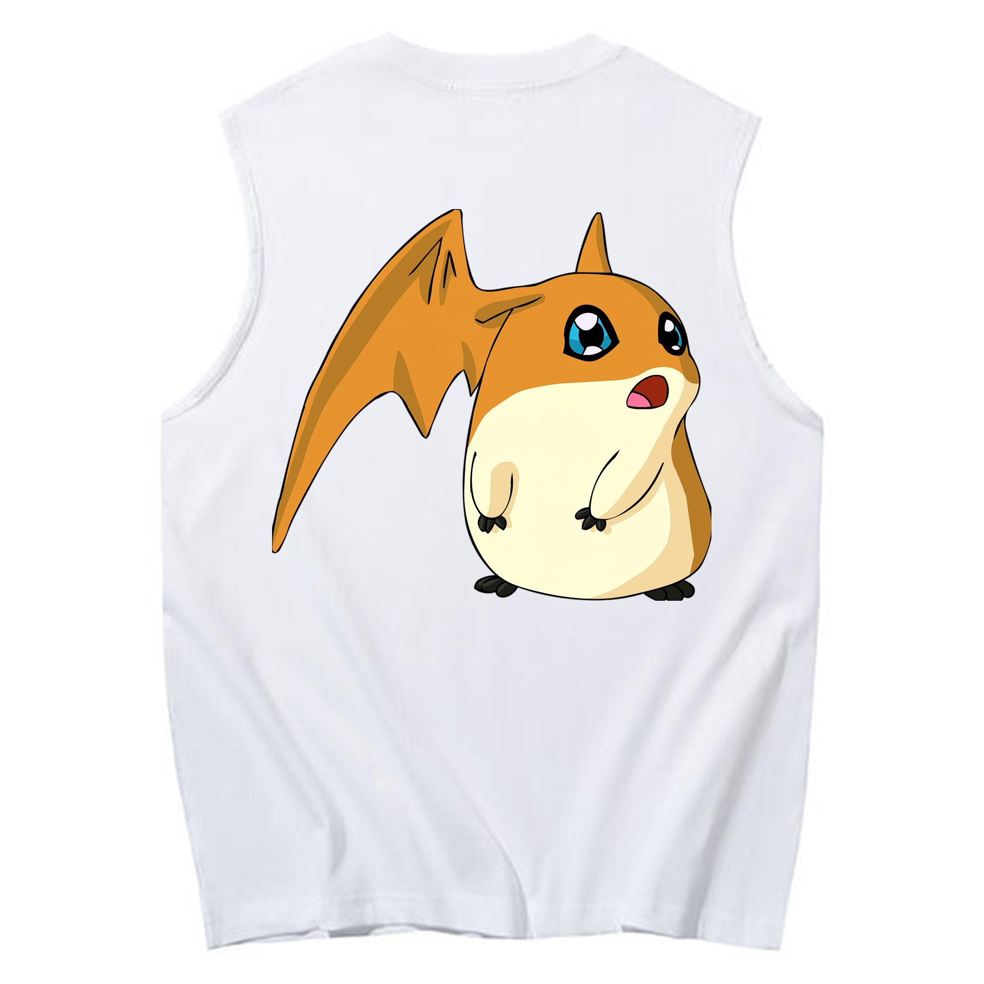 （画像用） Digimon デジタルモンスター/デジモン コットン100％タンクトップ（背面プリント）
