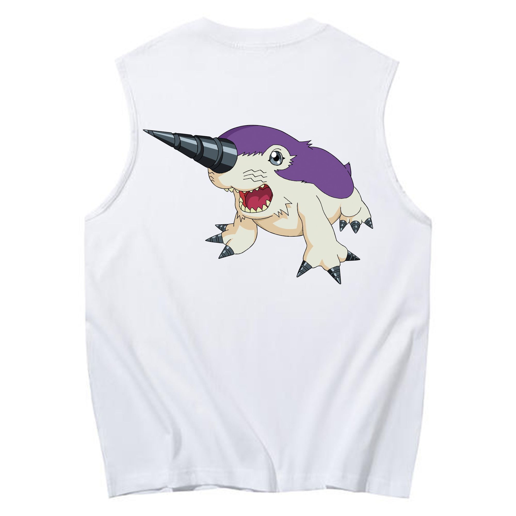 （画像用） Digimon デジタルモンスター/デジモン コットン100％タンクトップ（背面プリント）