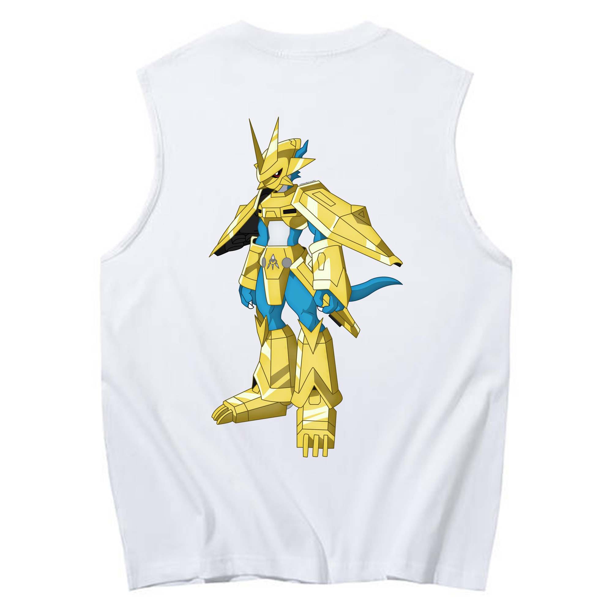 （画像用） Digimon デジタルモンスター/デジモン コットン100％タンクトップ（背面プリント）