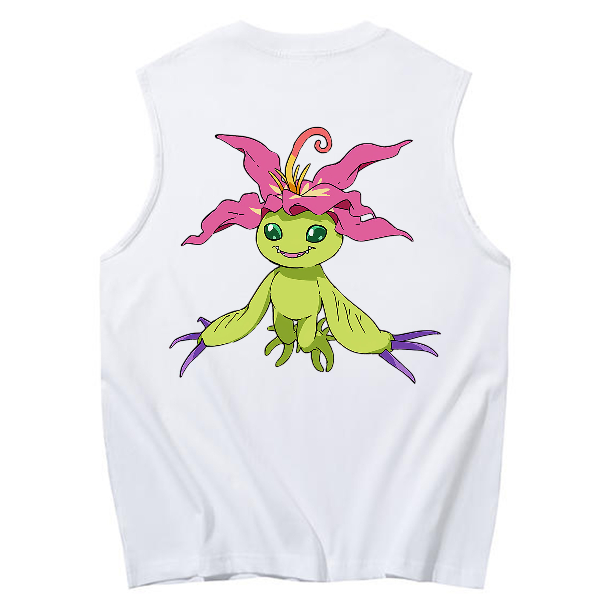 （画像用） Digimon デジタルモンスター/デジモン コットン100％タンクトップ（背面プリント）