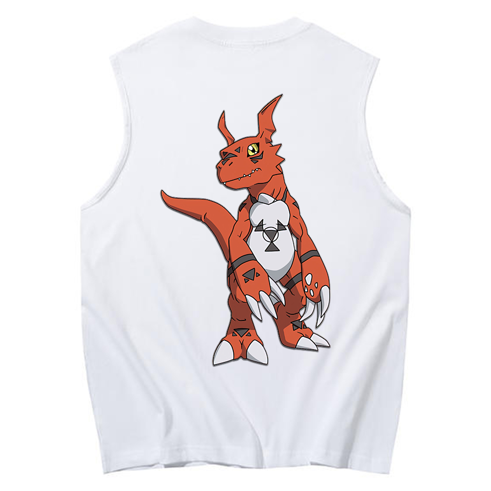 （画像用） Digimon デジタルモンスター/デジモン コットン100％タンクトップ（背面プリント）