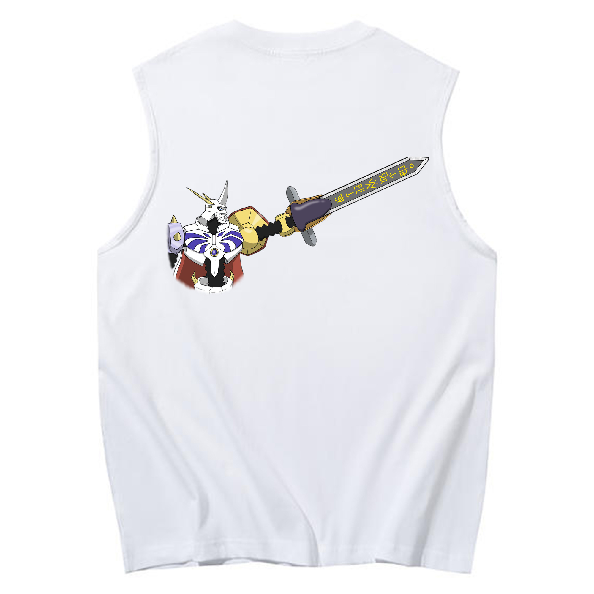 （画像用） Digimon デジタルモンスター/デジモン コットン100％タンクトップ（背面プリント）