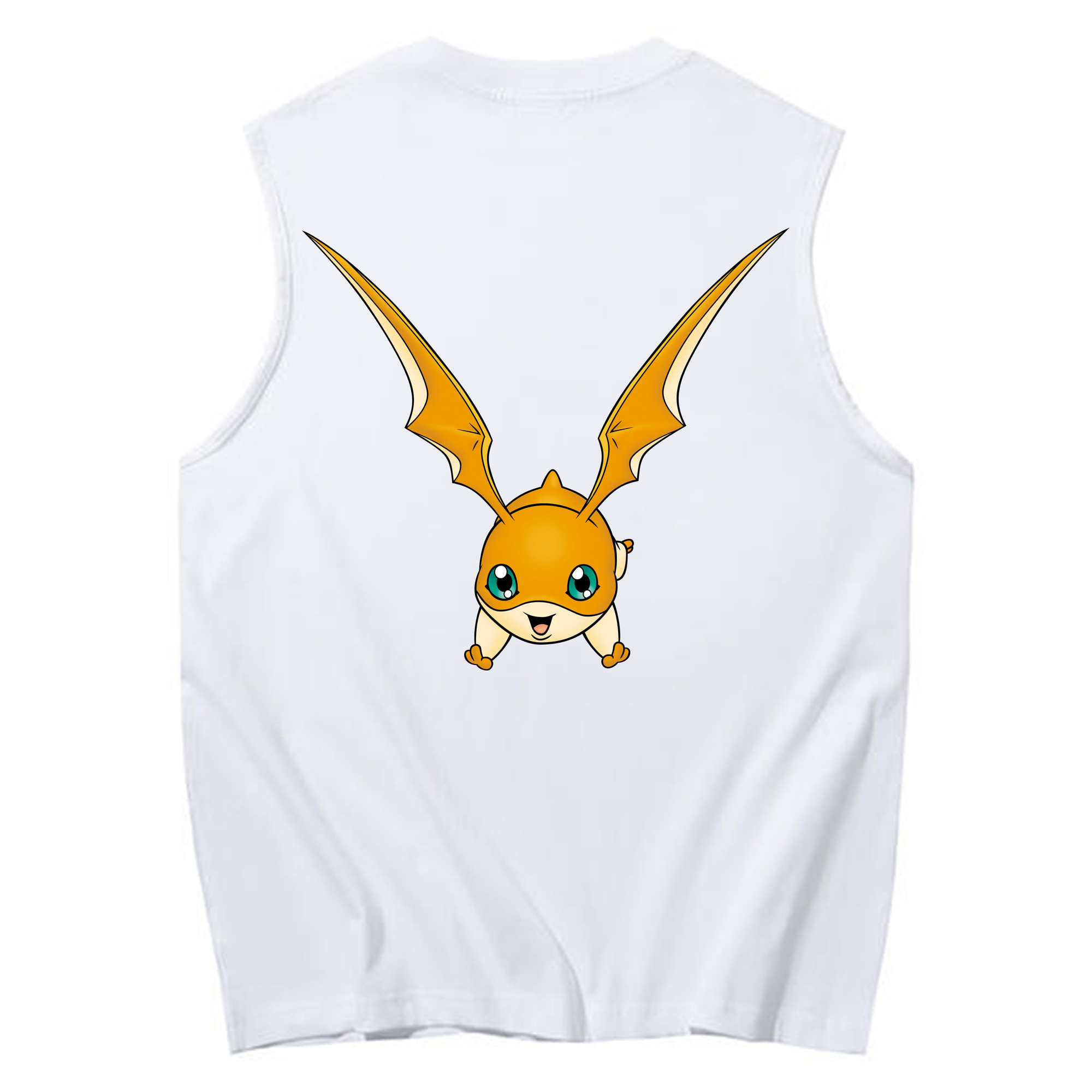 （画像用） Digimon デジタルモンスター/デジモン コットン100％タンクトップ（背面プリント）
